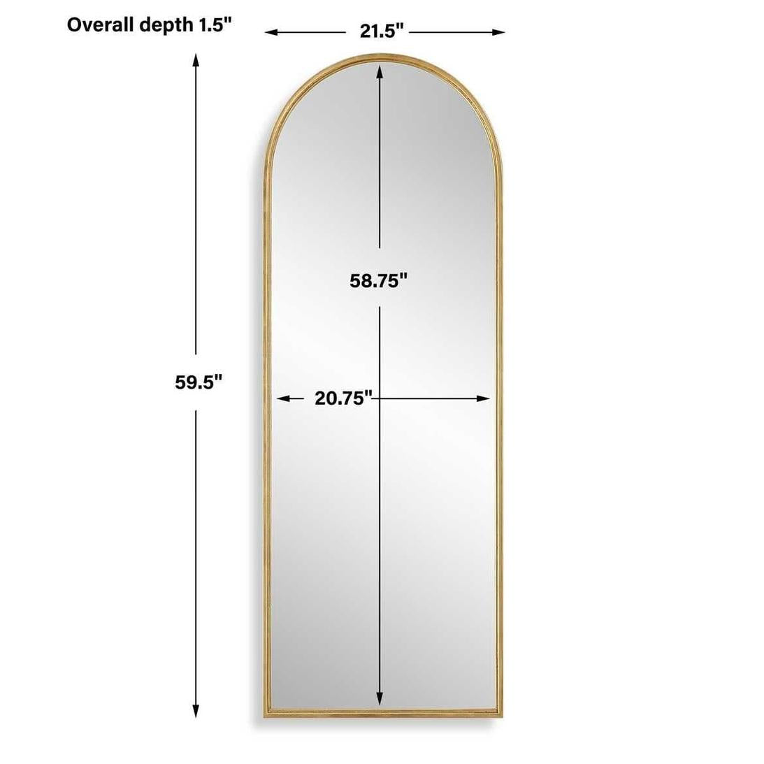 Keiichi Florence Tall Mirror Gold   Nicholas John Interiors