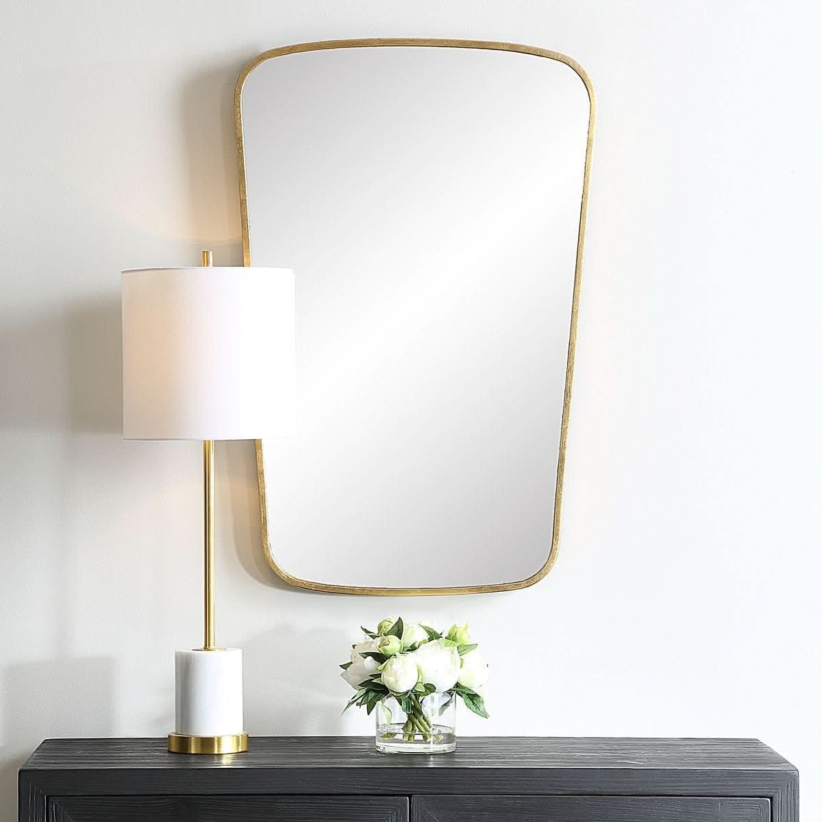 Keiichi Aura Gold Leaf Mirror   Nicholas John Interiors