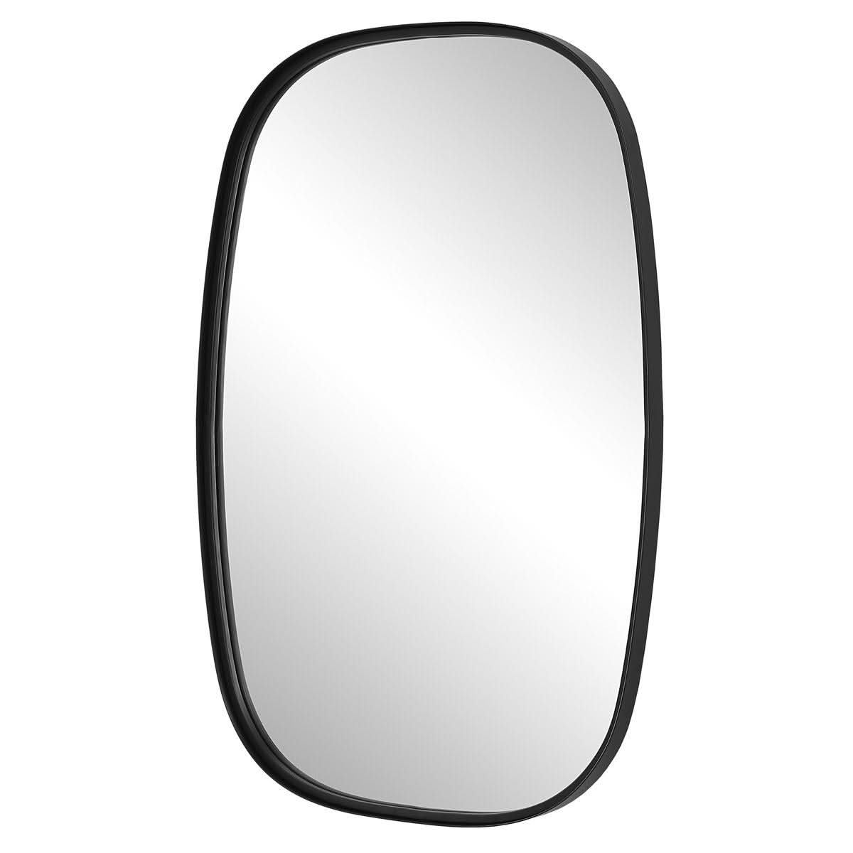 Keiichi Jackson Oval Mirror in Black   Nicholas John Interiors