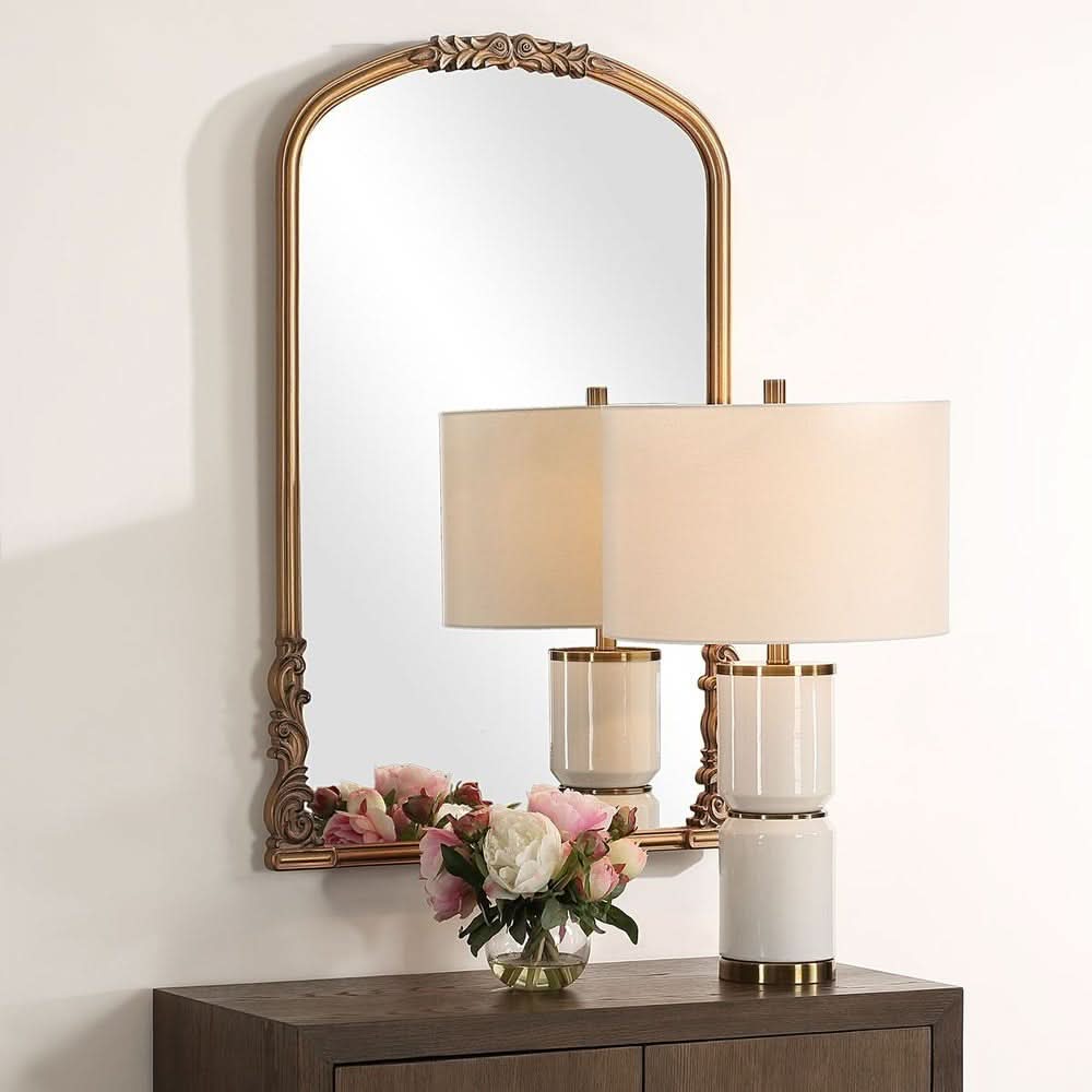 Keiichi Edith Antique Gold Mirror   Nicholas John Interiors