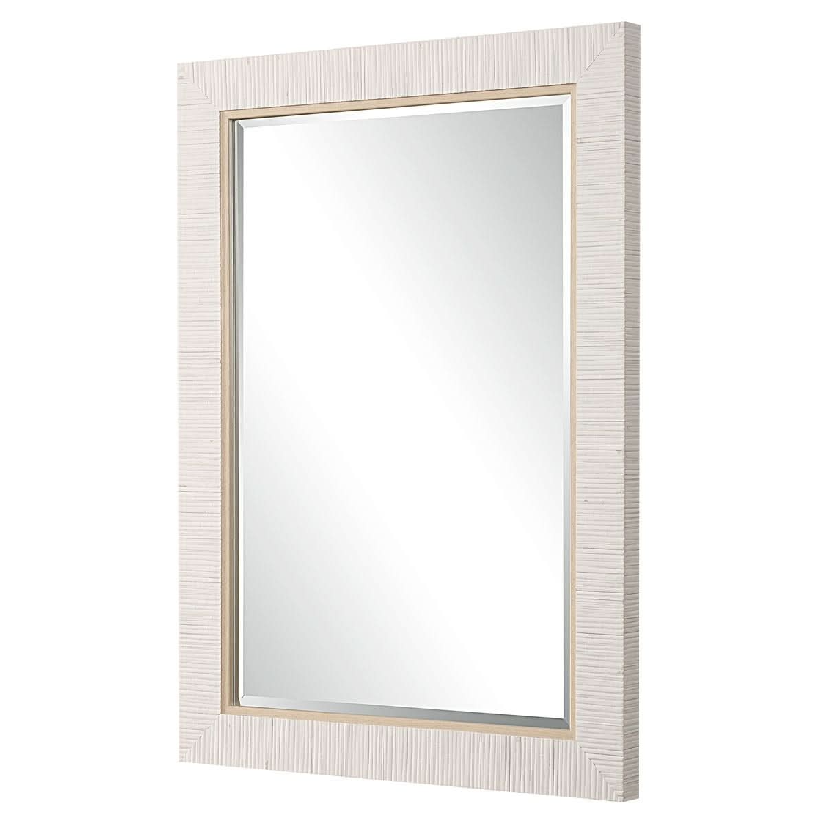 Keiichi Hamptons Mirror in Whitewash   Nicholas John Interiors