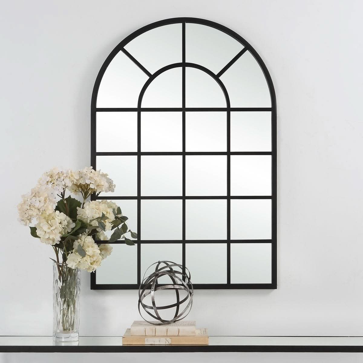 Keiichi Secret Garden Mirror Black   Nicholas John Interiors