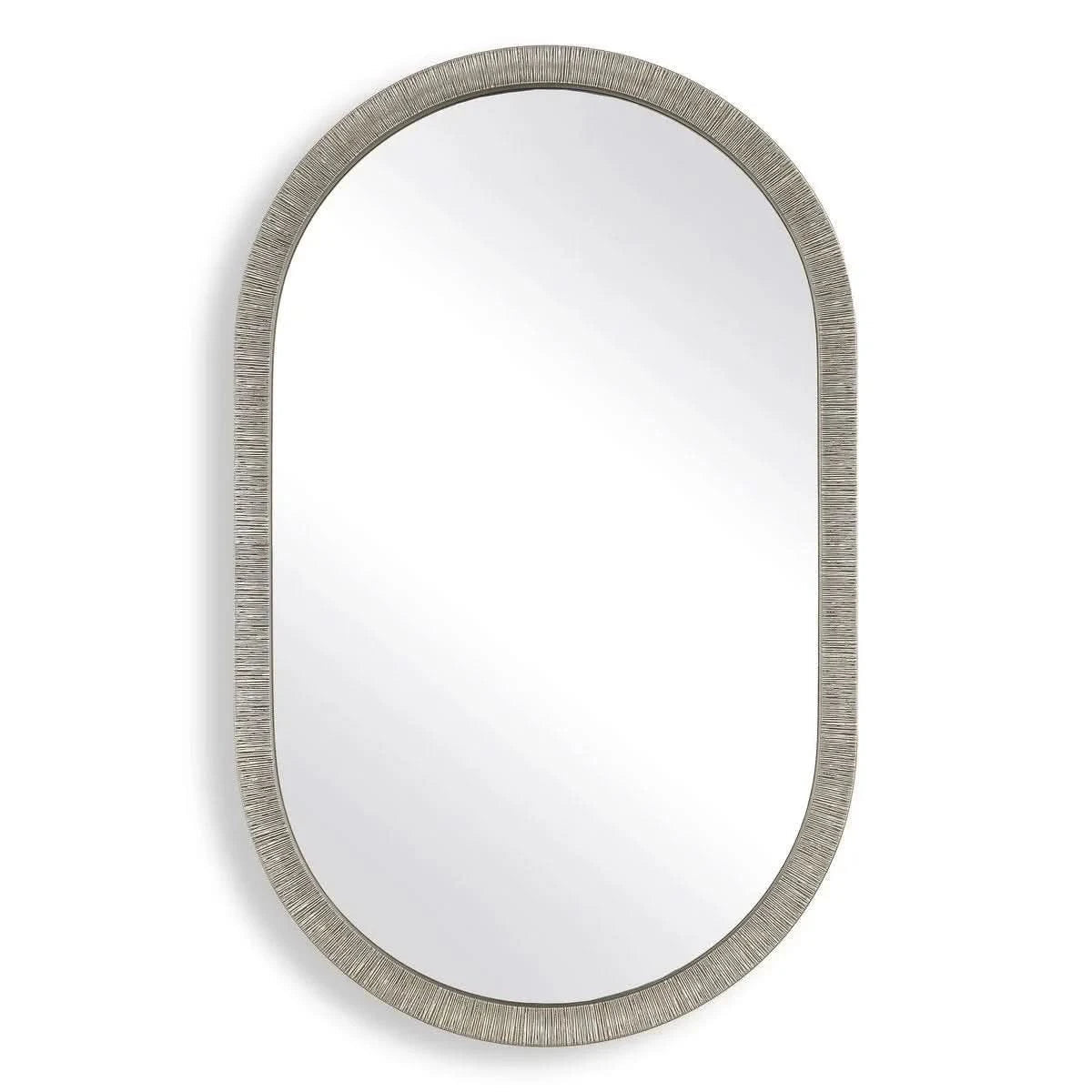 Keiichi Silver Pill Mirror   Nicholas John Interiors