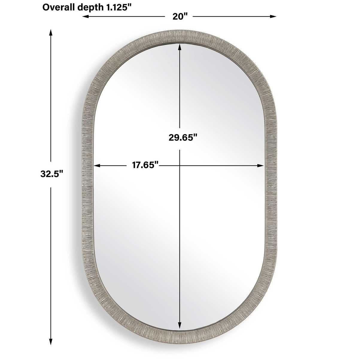 Keiichi Silver Pill Mirror   Nicholas John Interiors