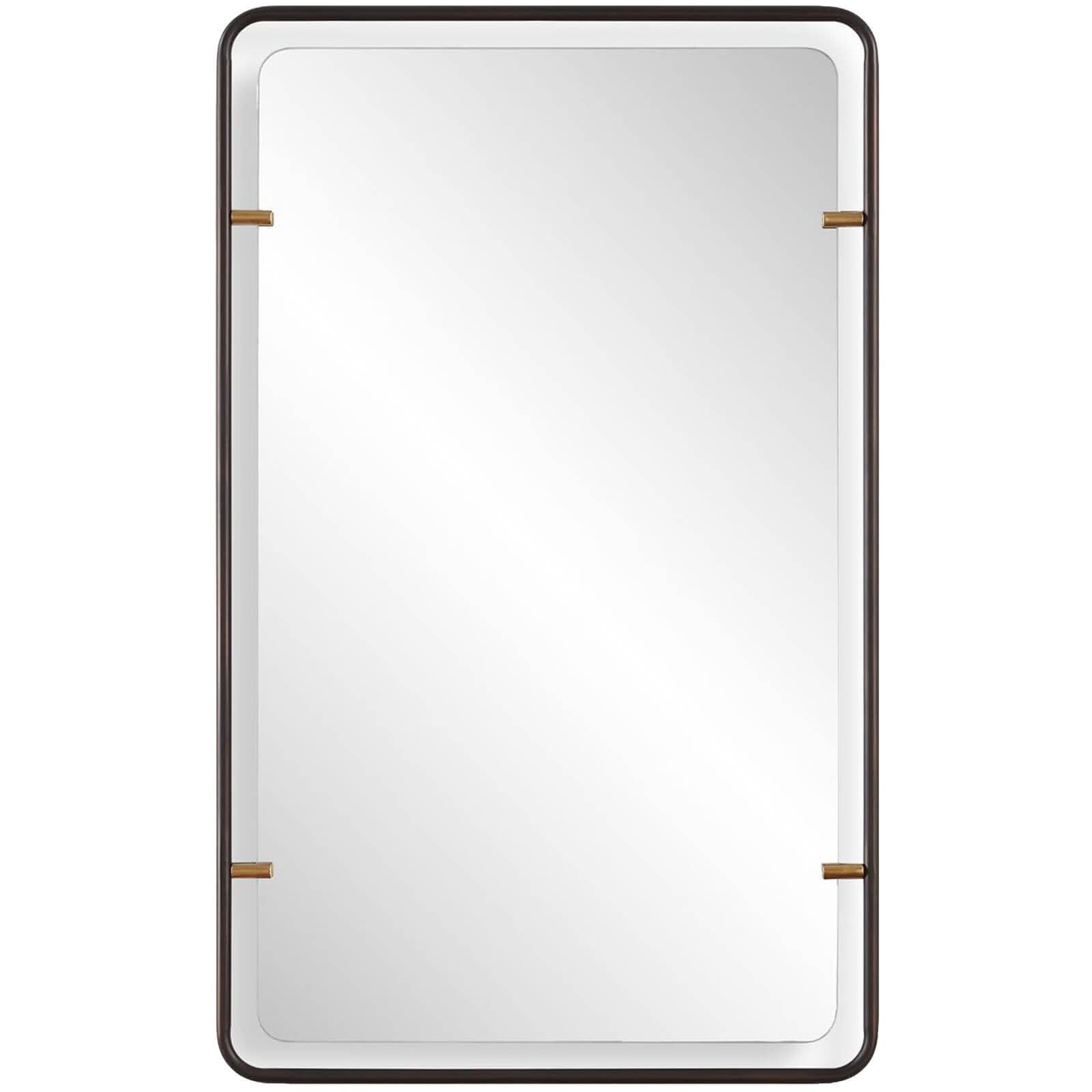 Keiichi Triton Mirror in Aged Bronze   Nicholas John Interiors