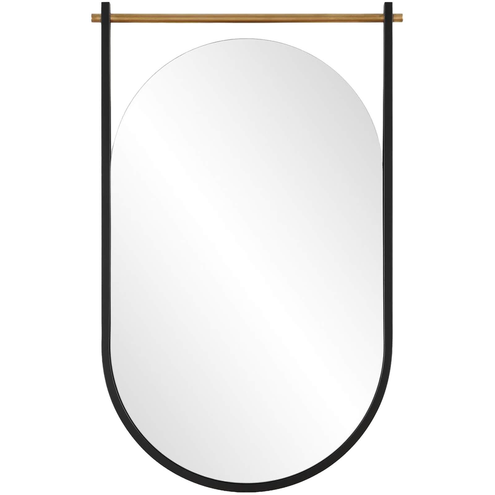 Keiichi Delmar Mirror in Black and Gold   Nicholas John Interiors