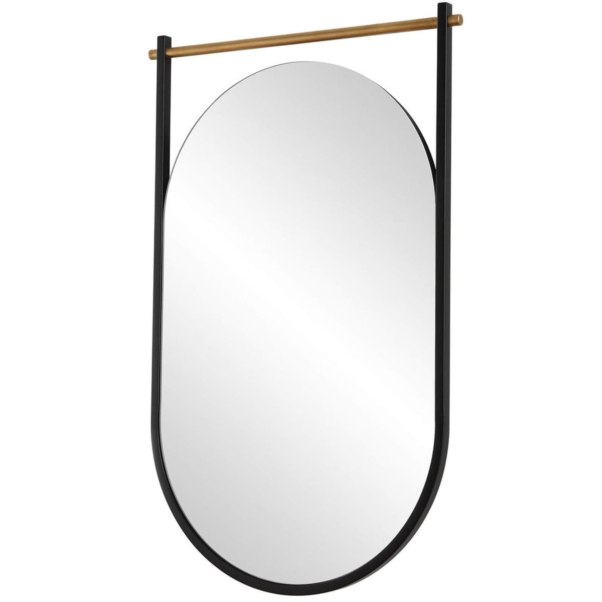 Keiichi Delmar Mirror in Black and Gold   Nicholas John Interiors