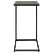 Keiichi Shagreen Pull-Up Side Table in Grey   Nicholas John Interiors