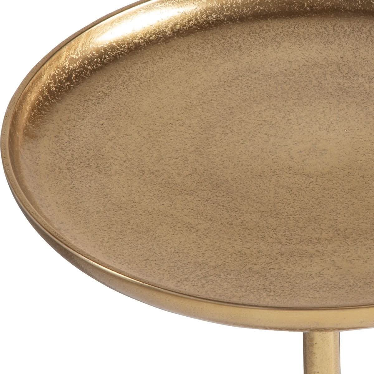 Keiichi Serve Accent Table Brass   Nicholas John Interiors
