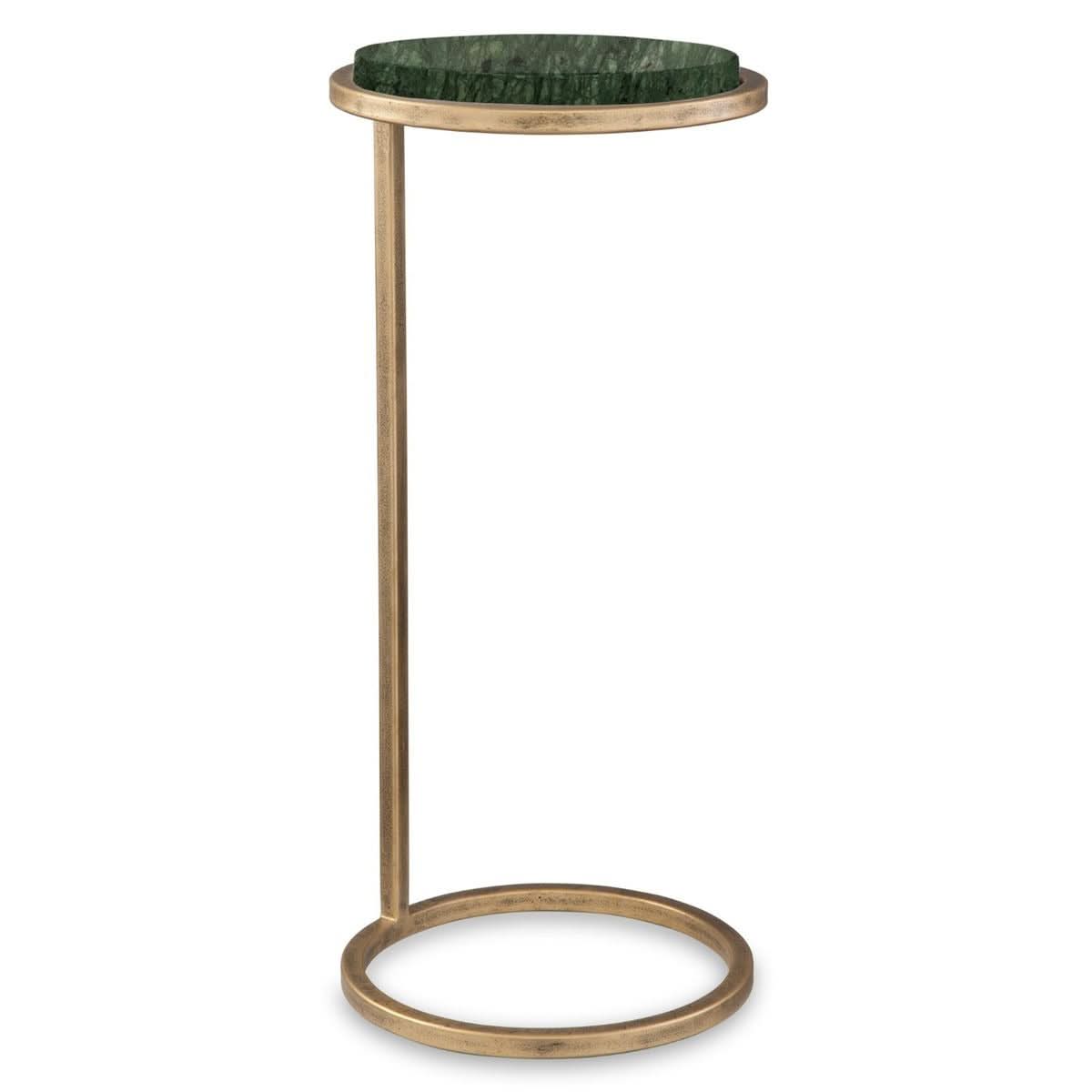 Keiichi Levitate Green Marble Side Table   Nicholas John Interiors