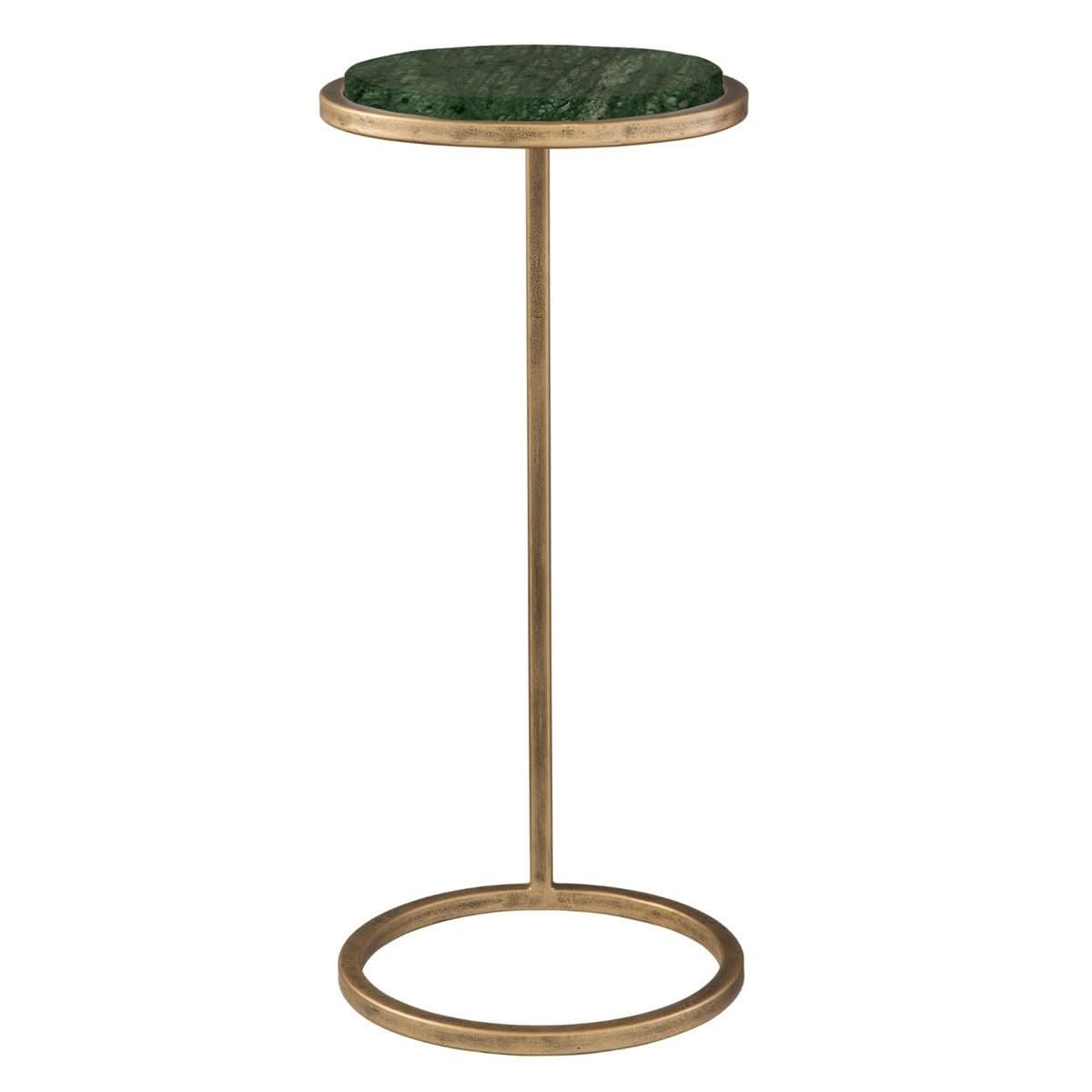Keiichi Levitate Green Marble Side Table   Nicholas John Interiors