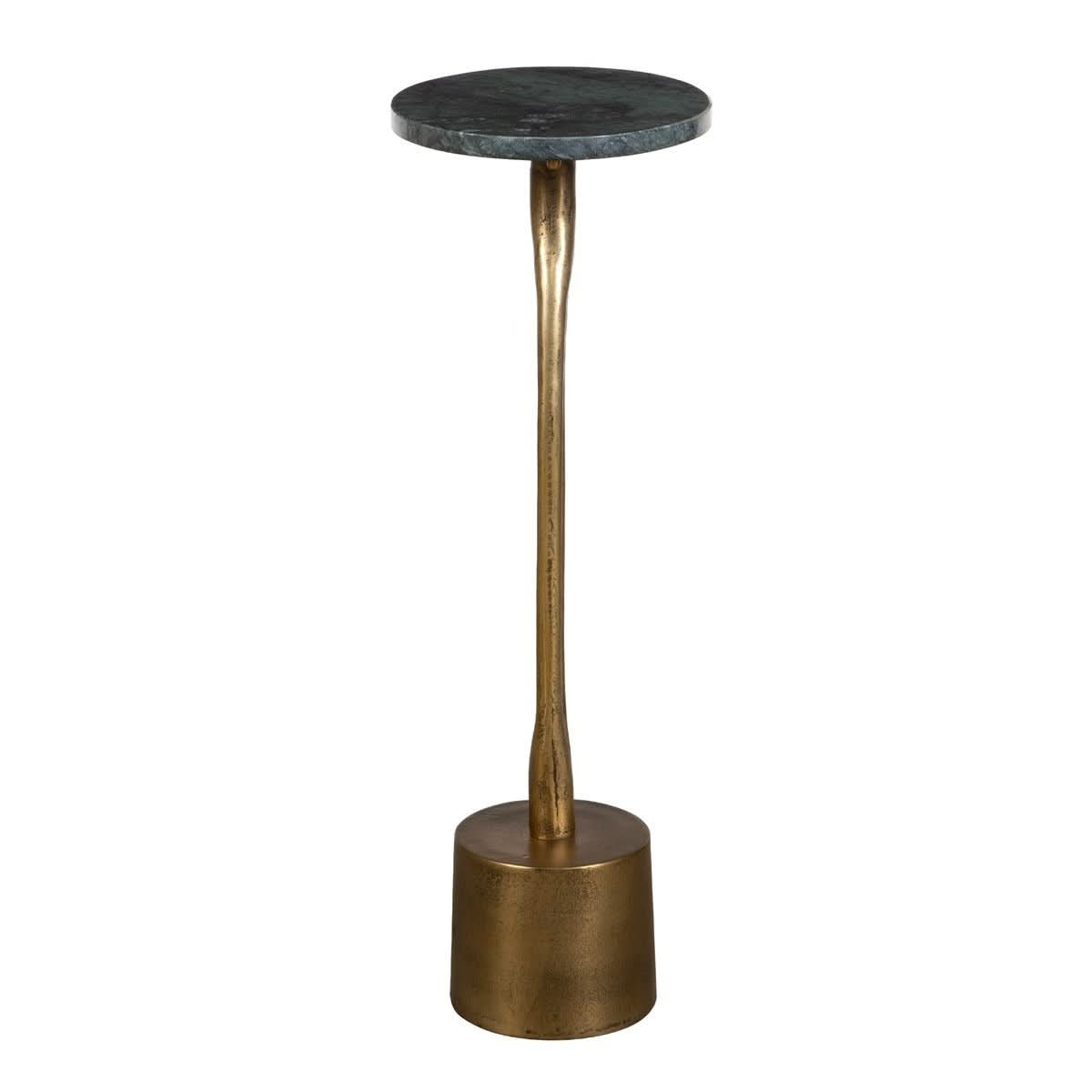 Keiichi Green Marble Oval Side Table   Nicholas John Interiors
