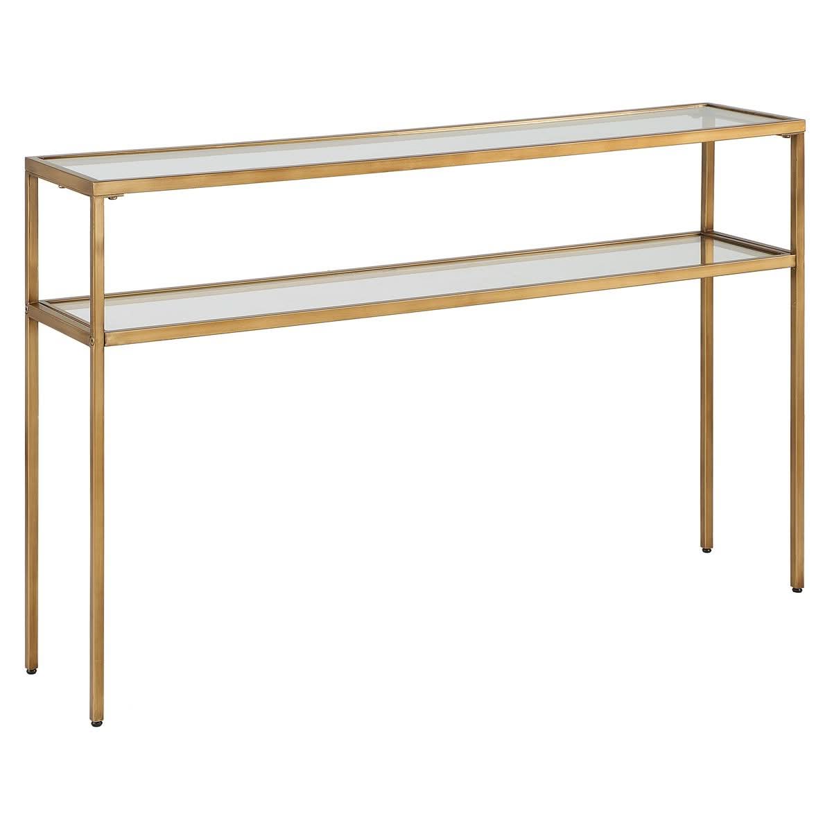 Keiichi Eleanor Two Tier Gold Console Table   Nicholas John Interiors