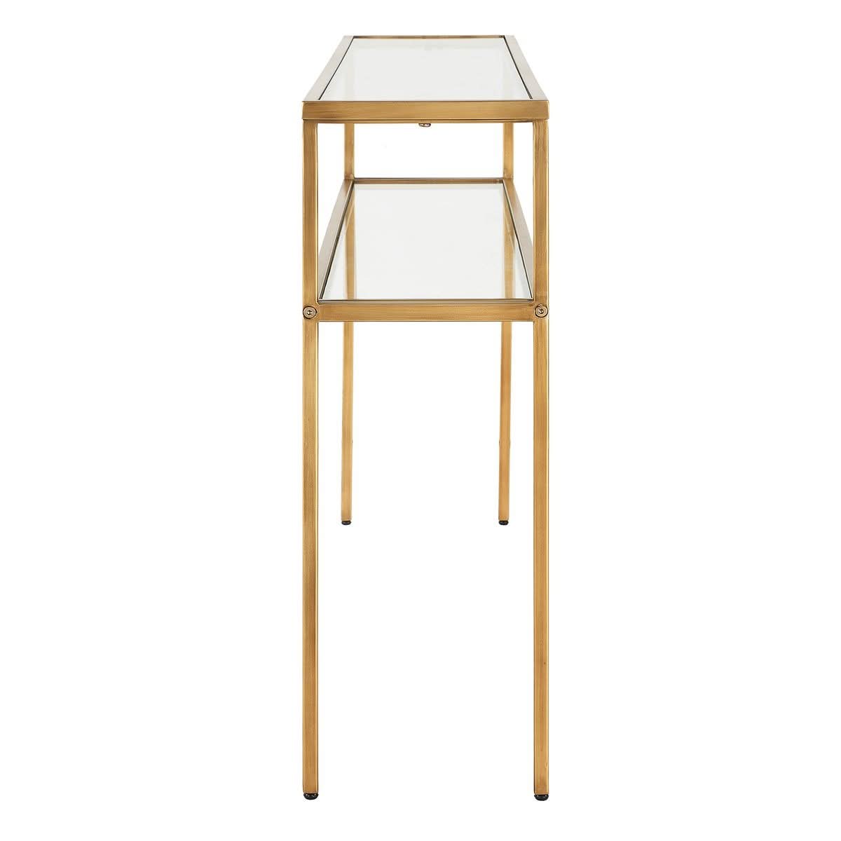 Keiichi Eleanor Two Tier Gold Console Table   Nicholas John Interiors