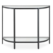 Keiichi Demilune Black Console Table   Nicholas John Interiors