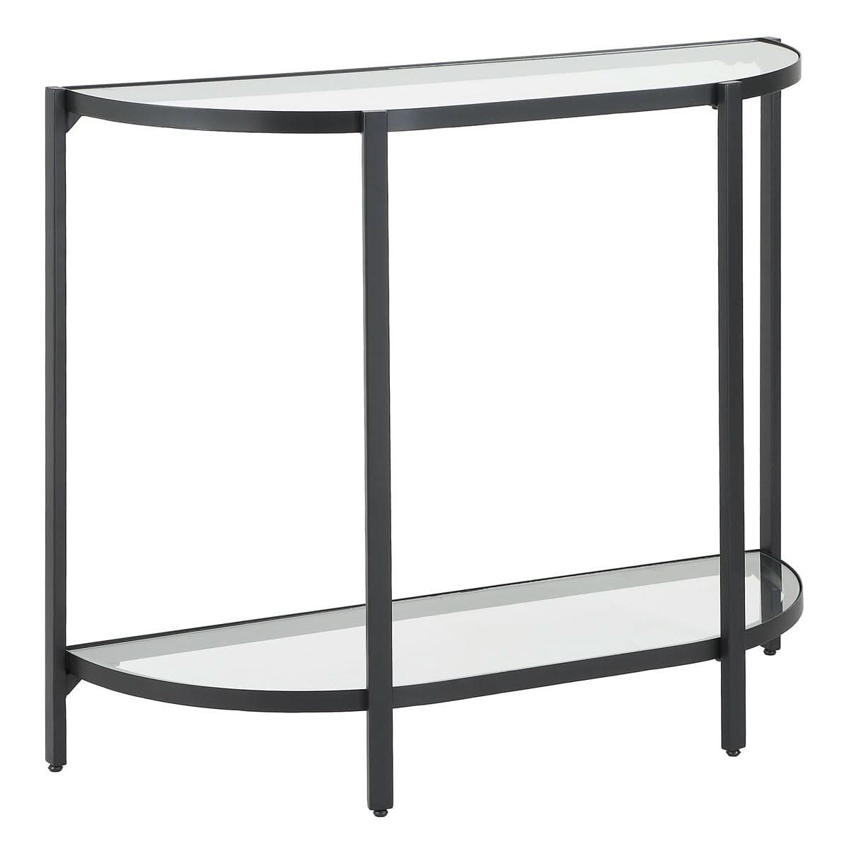 Keiichi Demilune Black Console Table   Nicholas John Interiors