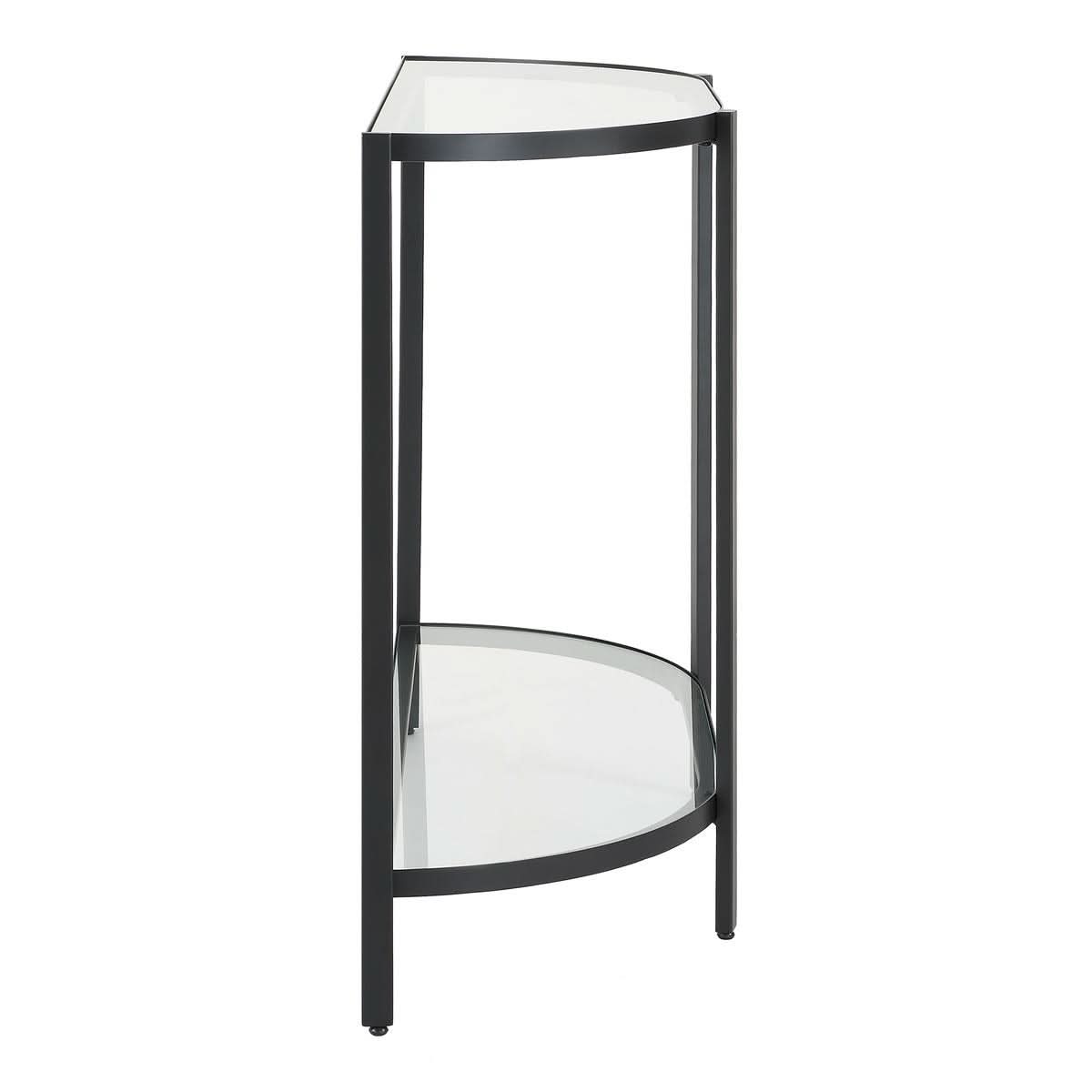 Keiichi Demilune Black Console Table   Nicholas John Interiors