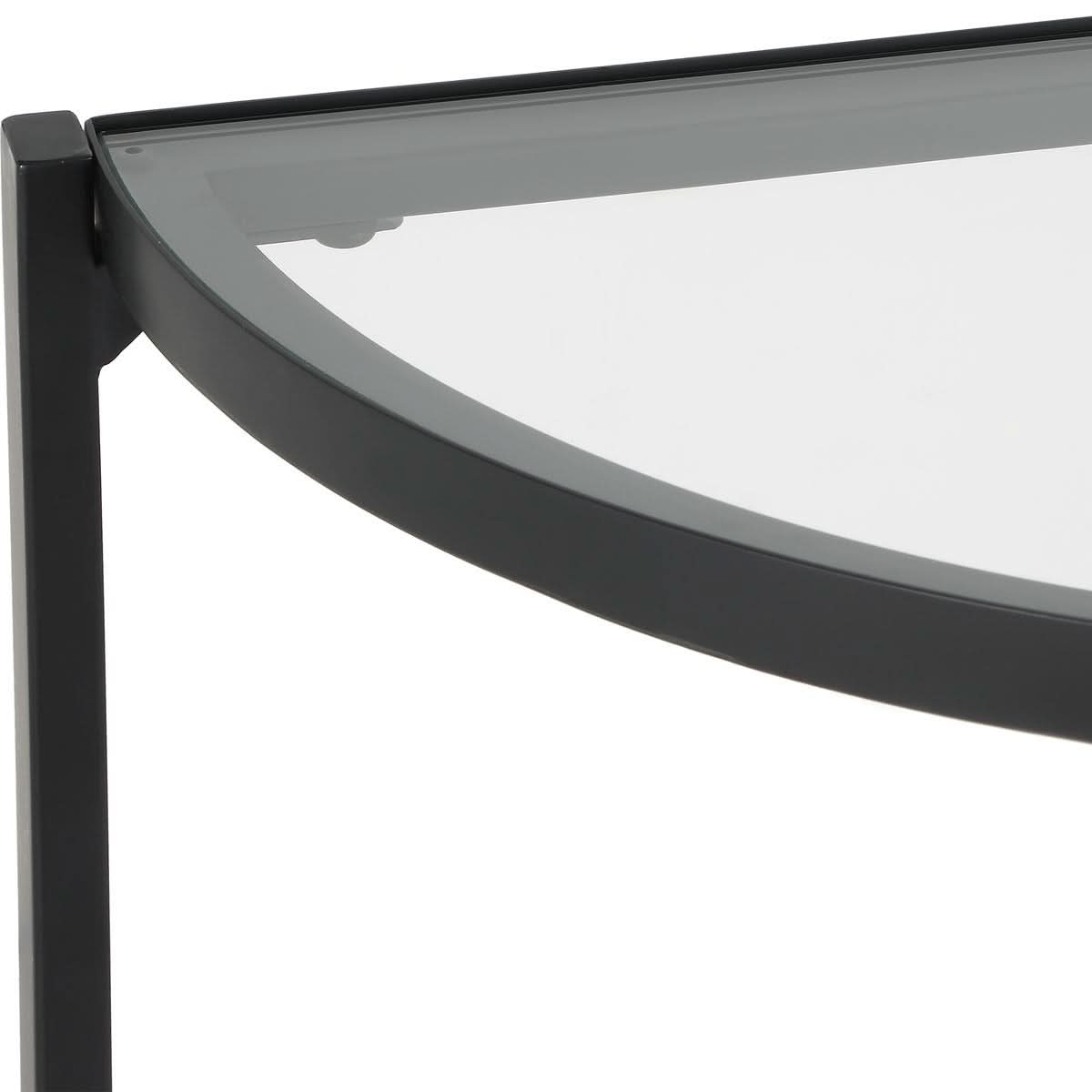 Keiichi Demilune Black Console Table   Nicholas John Interiors