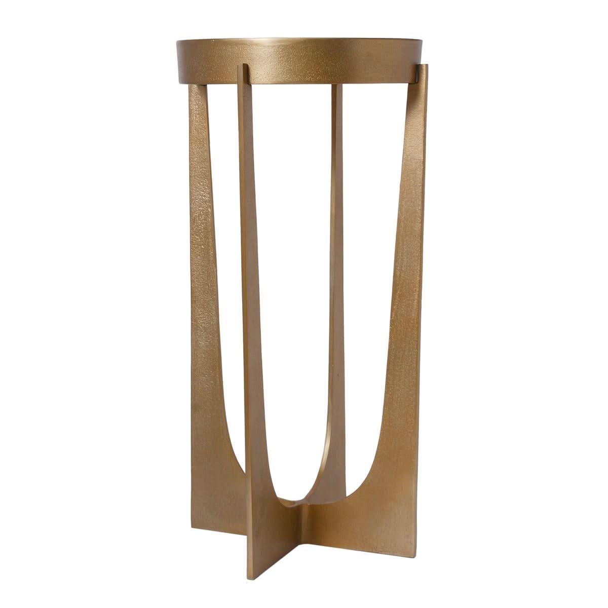 Keiichi Shelby Antique Brass Side Table   Nicholas John Interiors