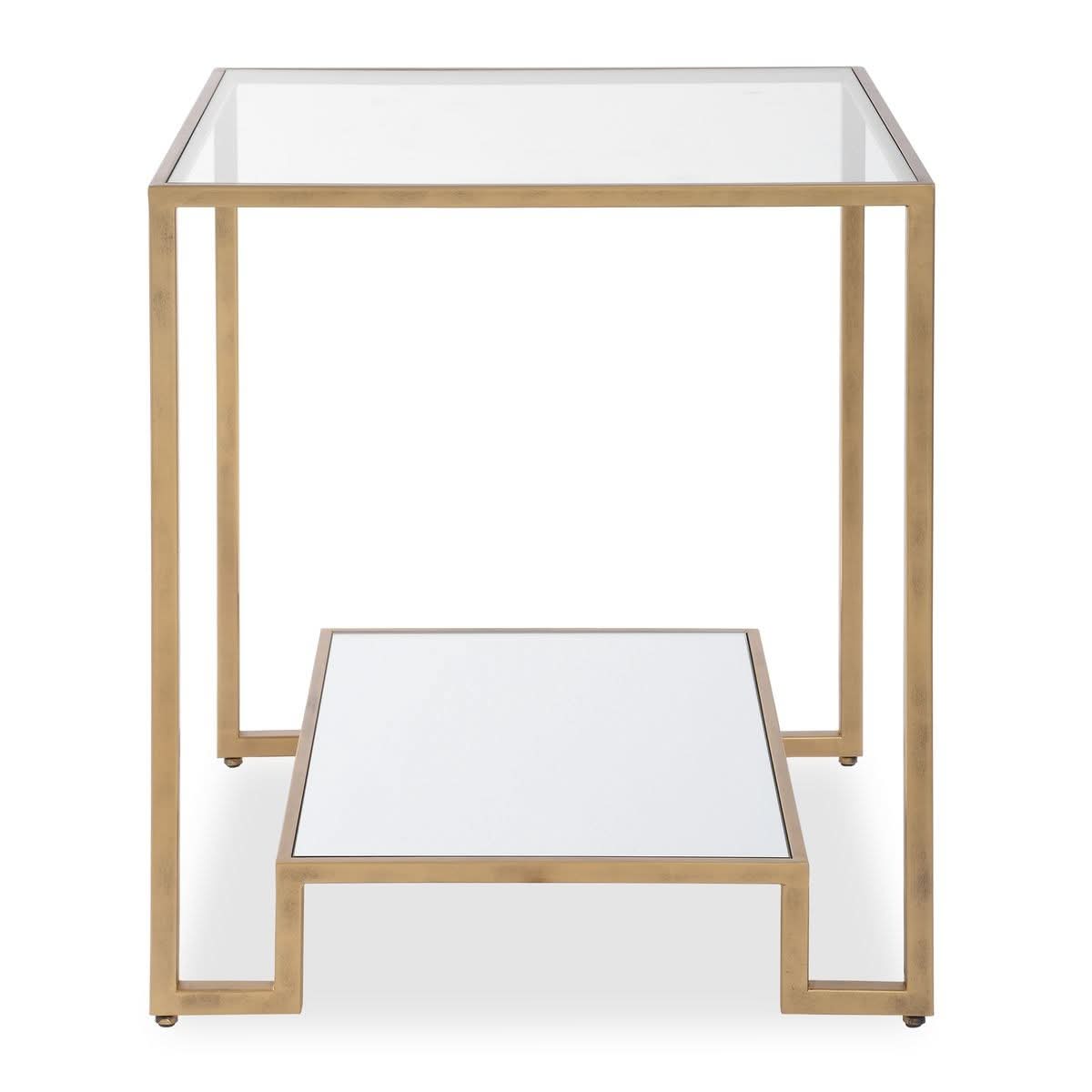 Keiichi Eleanor Two Tier Gold Side Table   Nicholas John Interiors