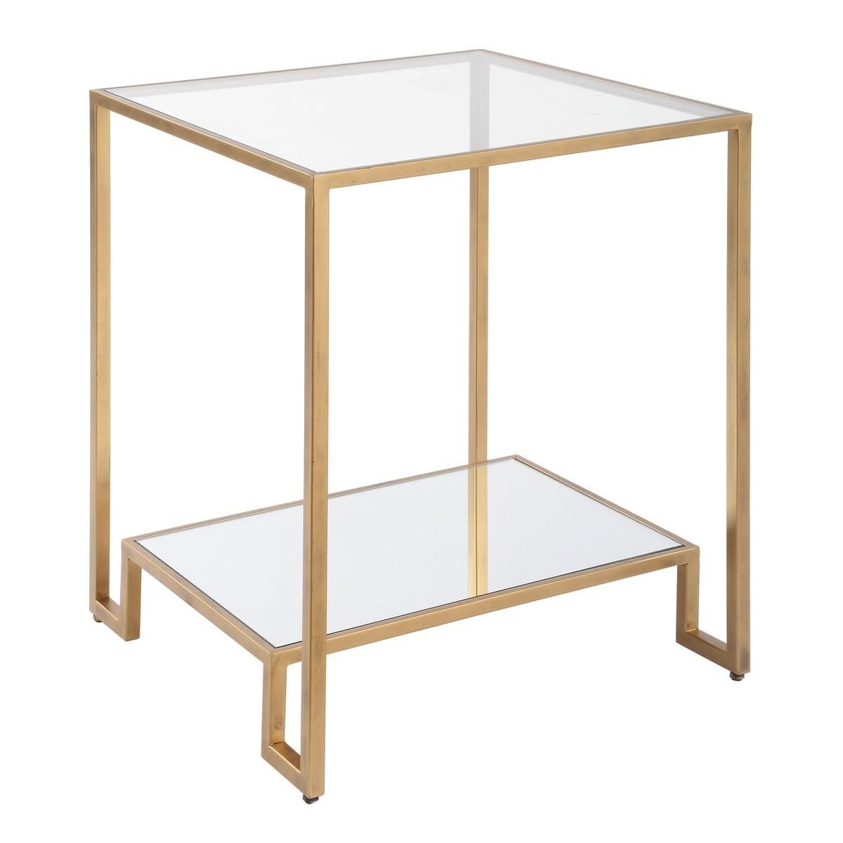 Keiichi Eleanor Two Tier Gold Side Table   Nicholas John Interiors