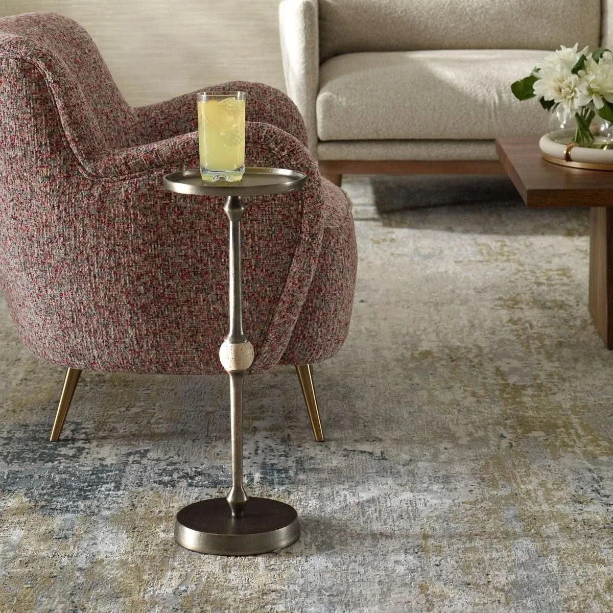 Keiichi Arthur Dark Bronze Side Table   Nicholas John Interiors