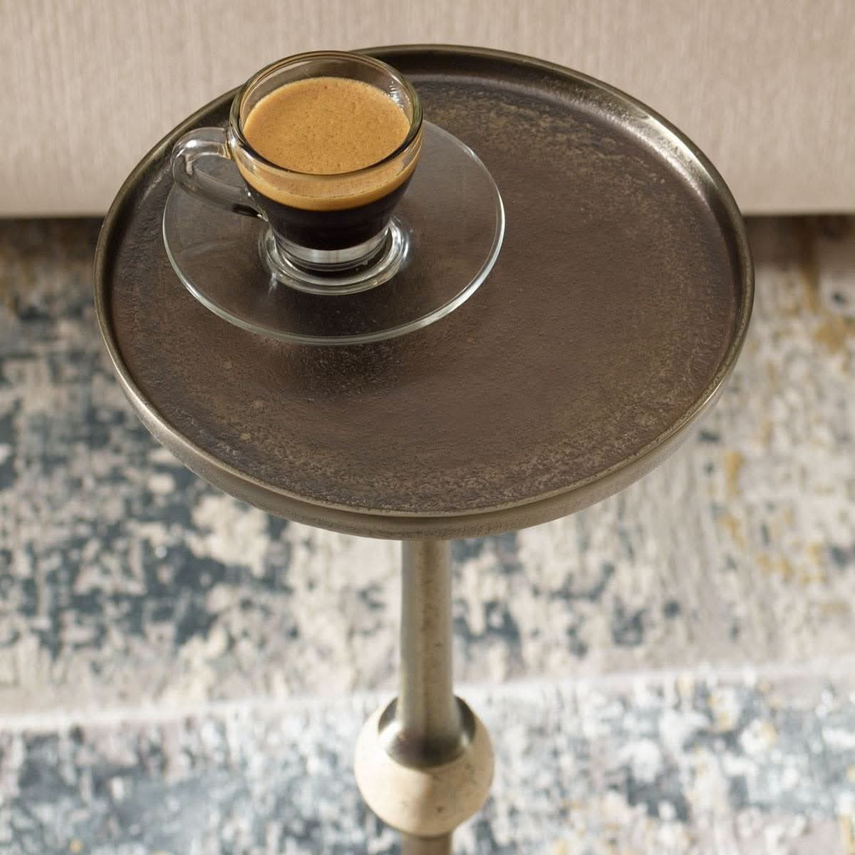 Keiichi Arthur Dark Bronze Side Table   Nicholas John Interiors