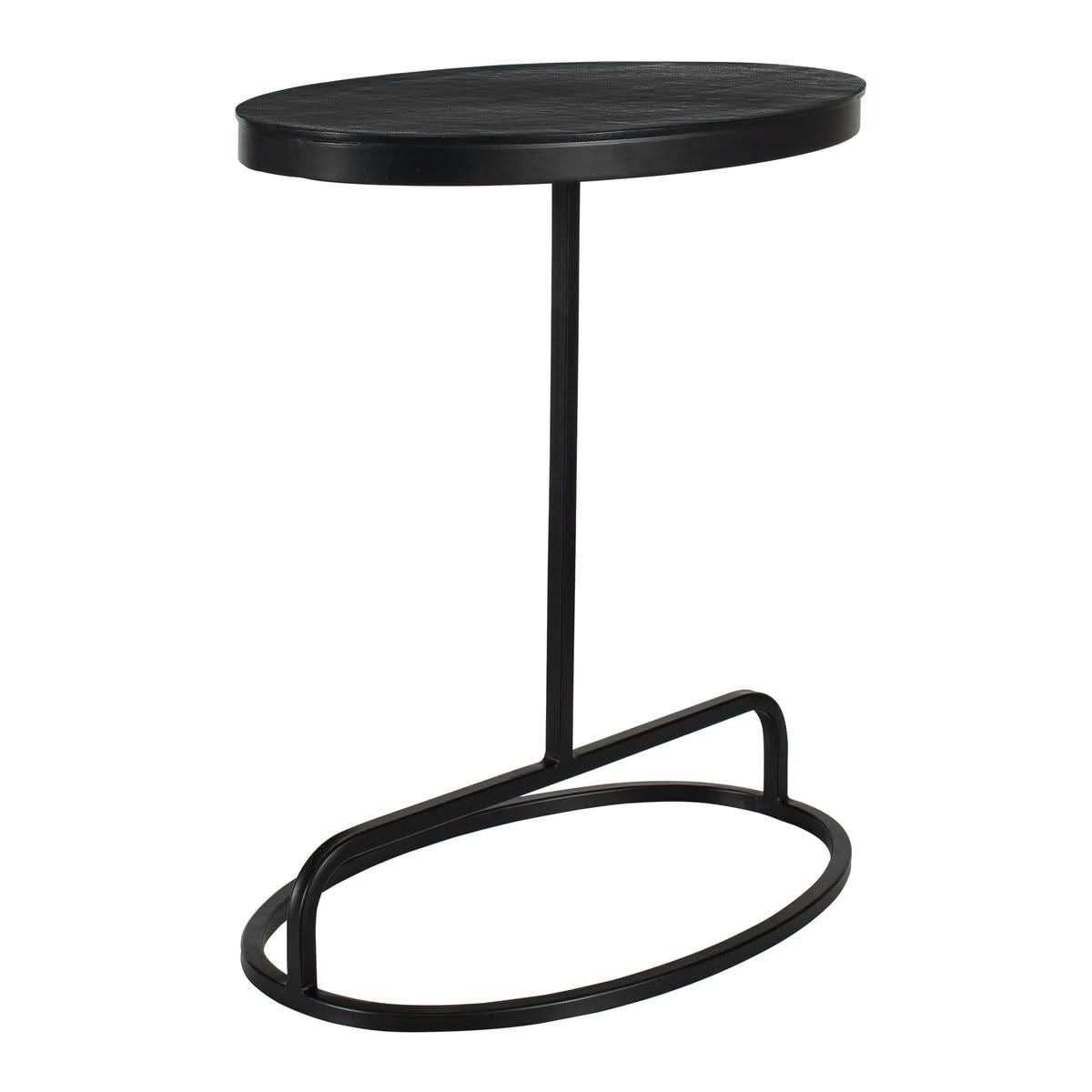 Keiichi Matisse Black Oval Side Table   Nicholas John Interiors