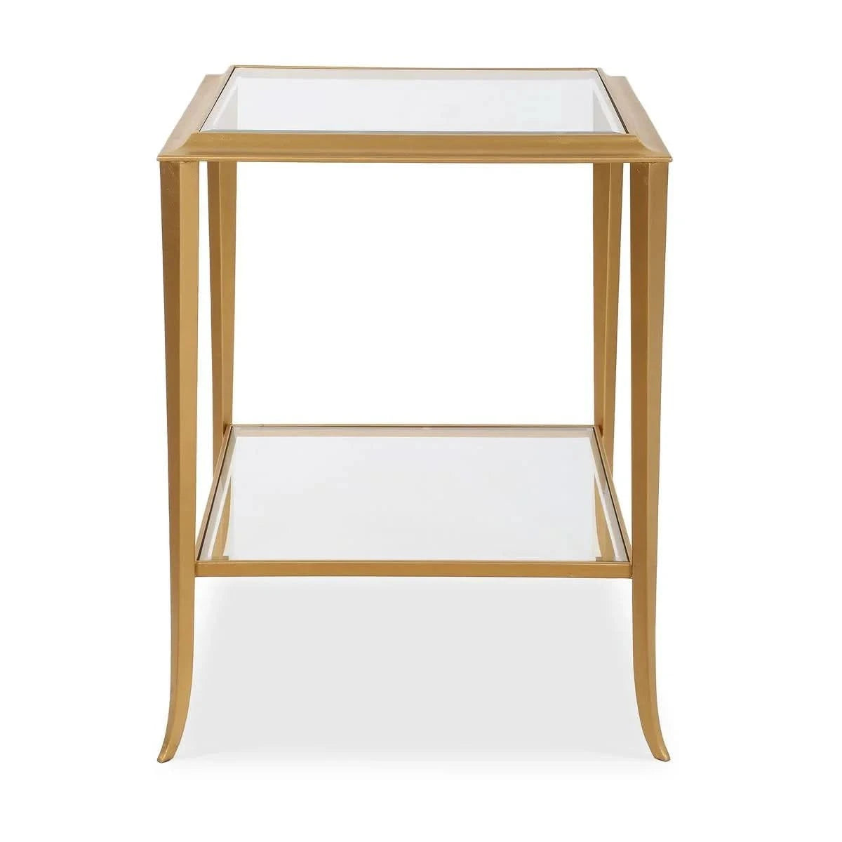 Keiichi Austen Square Gold Leaf Side Table   Nicholas John Interiors