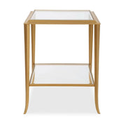 Keiichi Austen Square Gold Leaf Side Table   Nicholas John Interiors