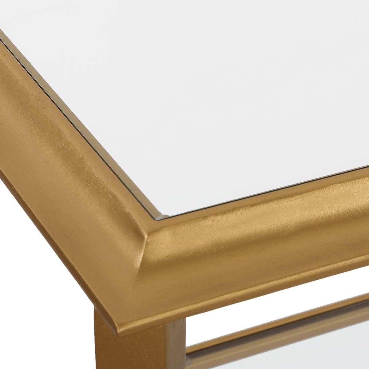 Keiichi Austen Square Gold Leaf Side Table   Nicholas John Interiors