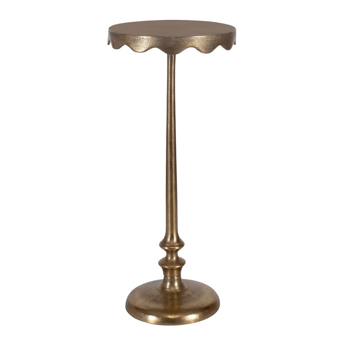 Keiichi Octavia Antique Brass Side Table   Nicholas John Interiors