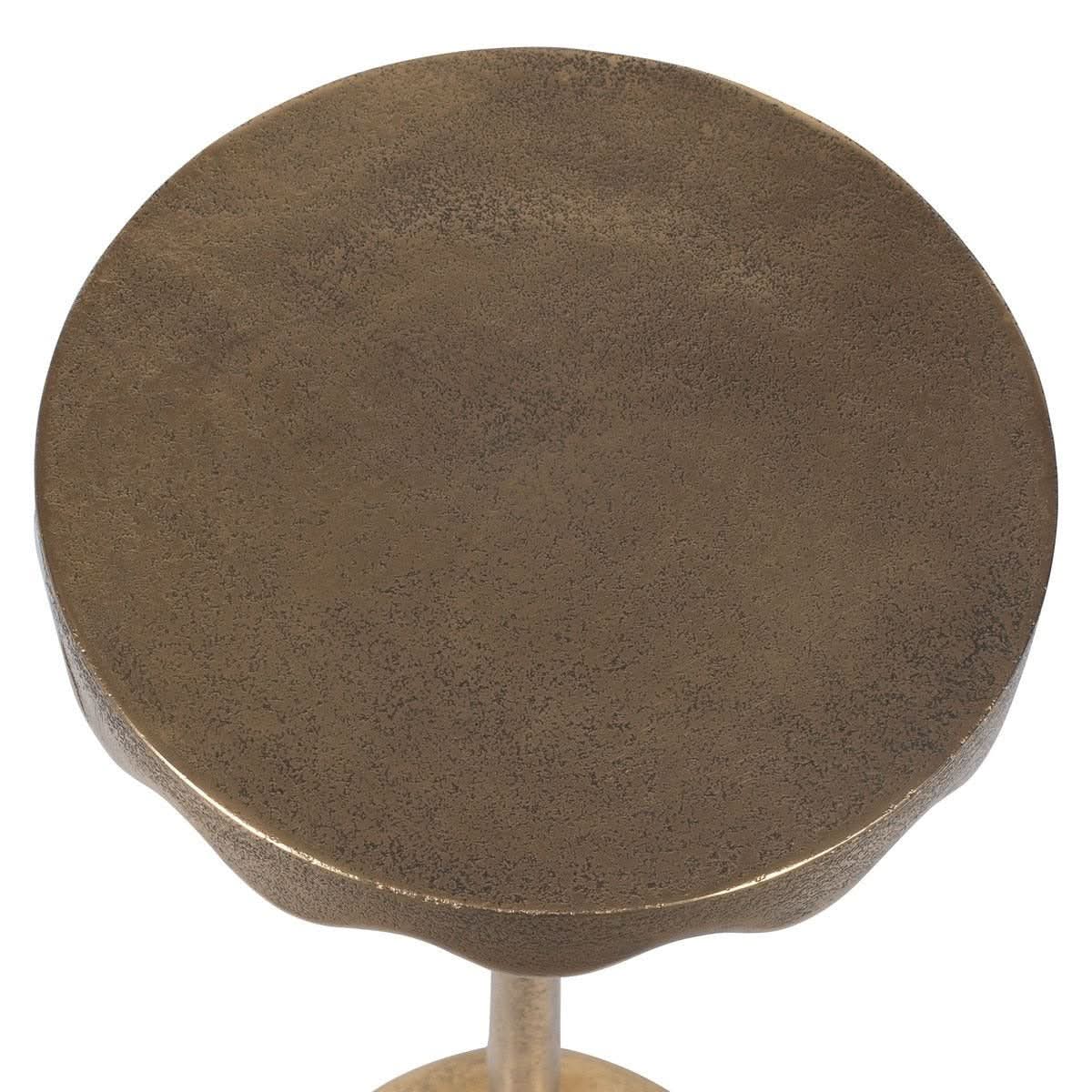 Keiichi Octavia Antique Brass Side Table   Nicholas John Interiors