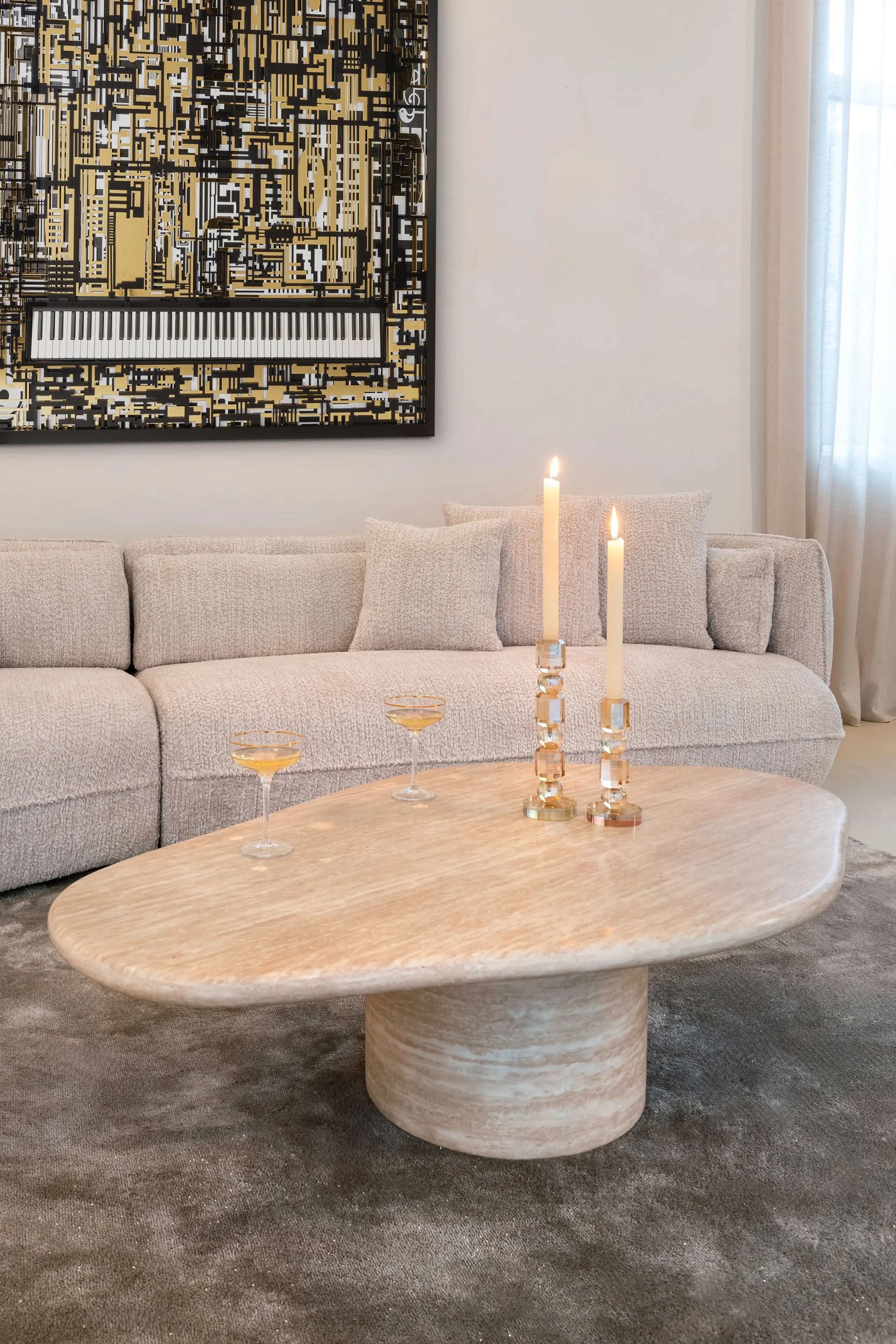 Wall art Wibi black/gold   Nicholas John Interiors