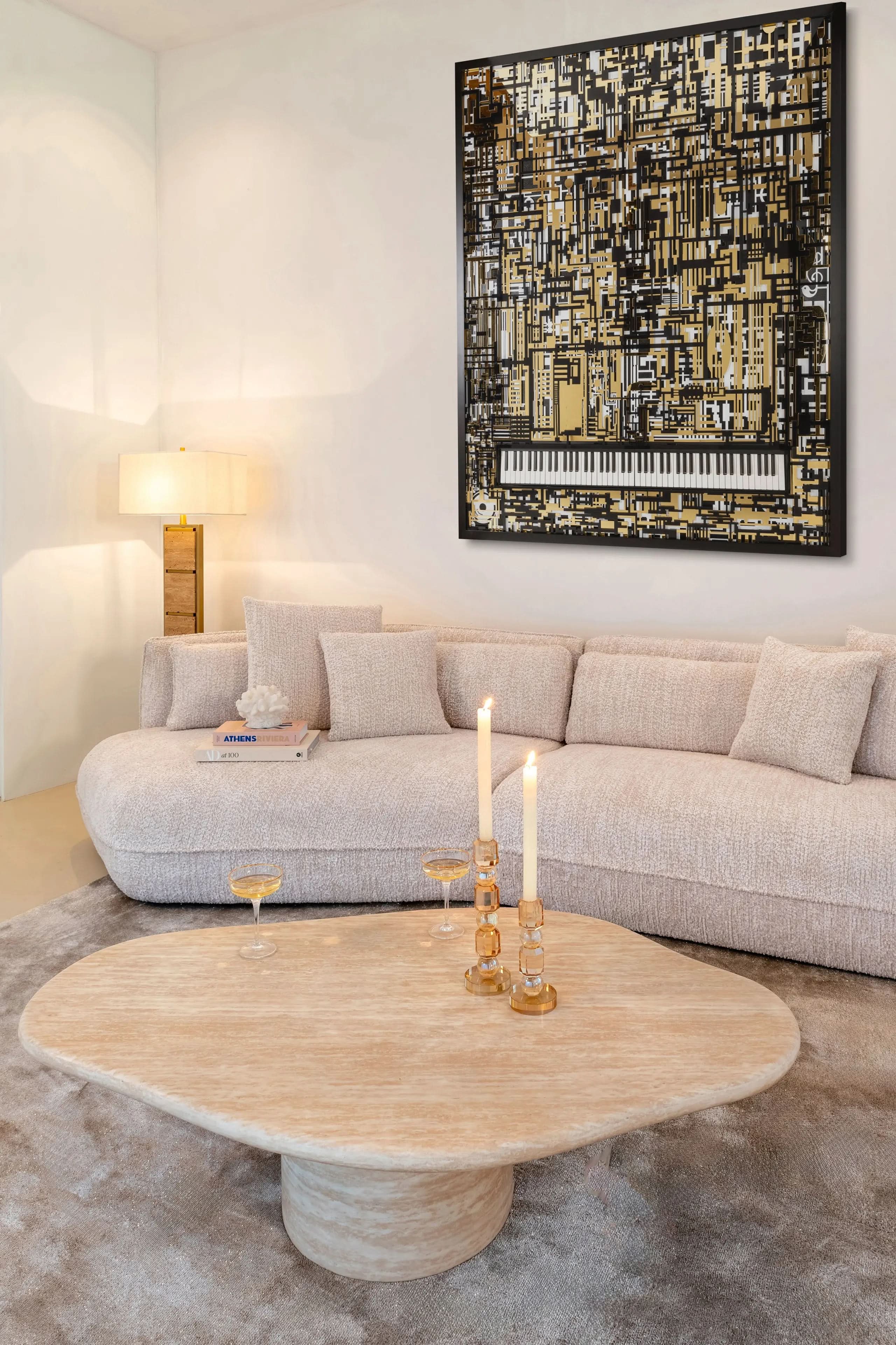 Wall art Wibi black/gold   Nicholas John Interiors
