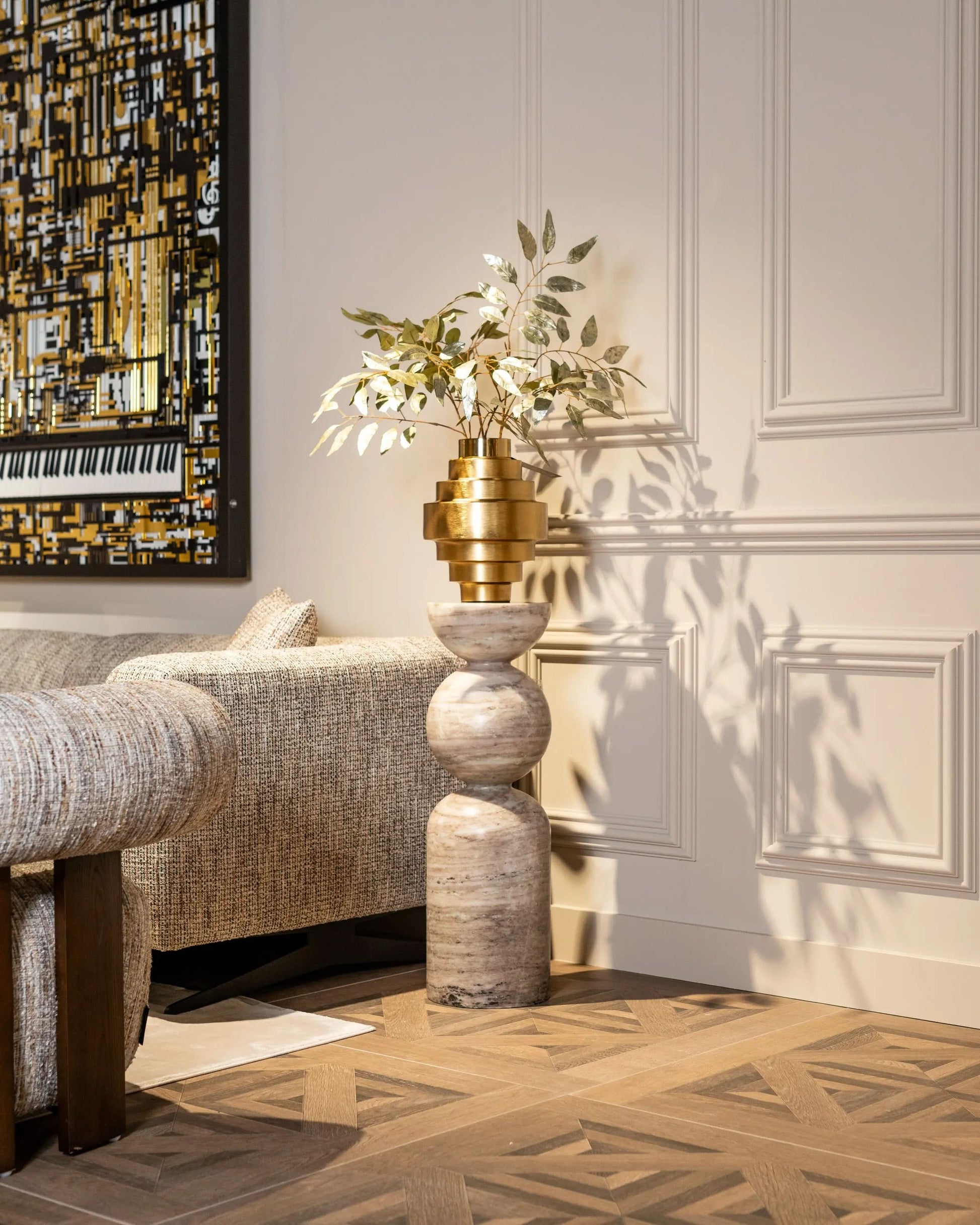 Wall art Wibi black/gold   Nicholas John Interiors