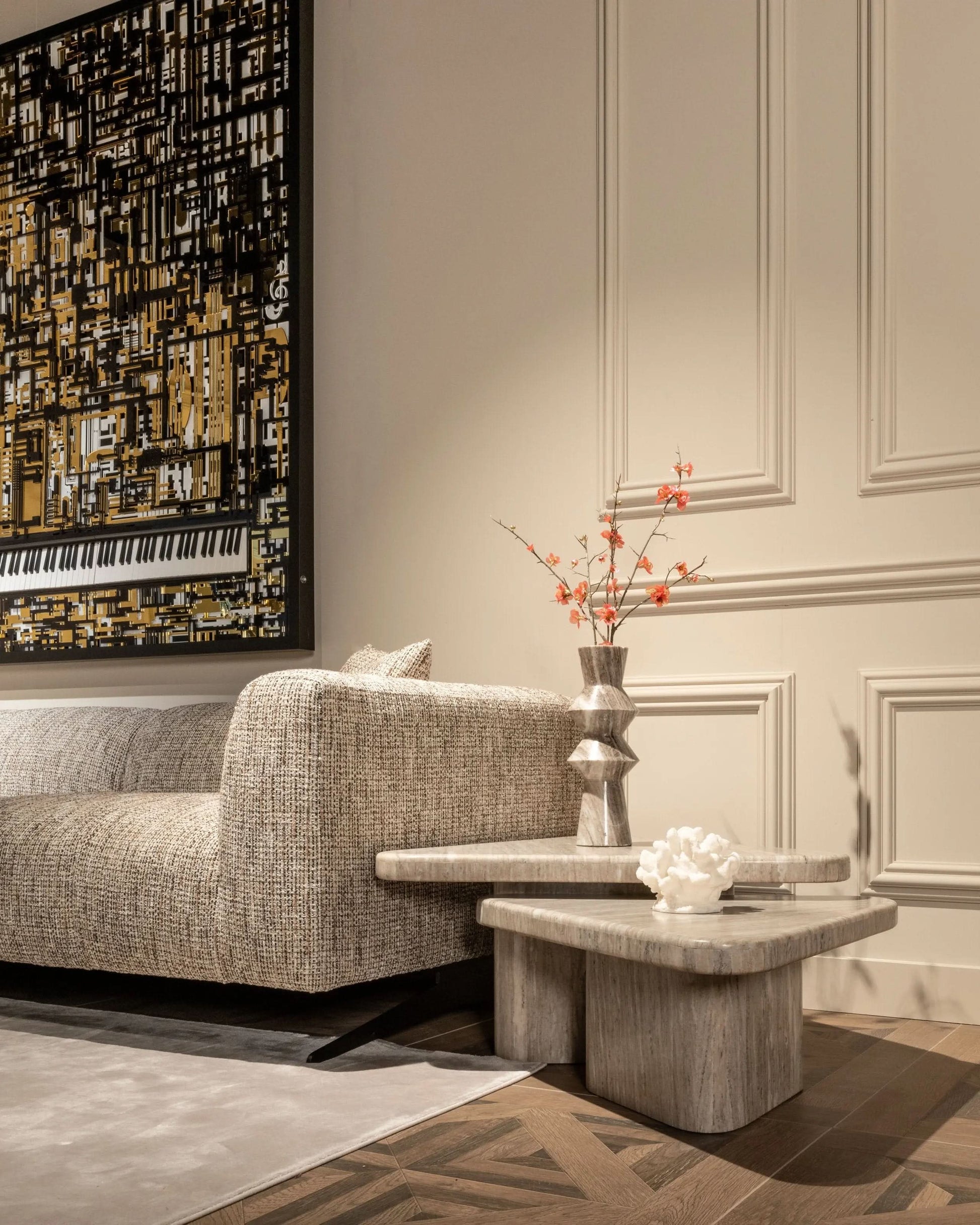 Wall art Wibi black/gold   Nicholas John Interiors