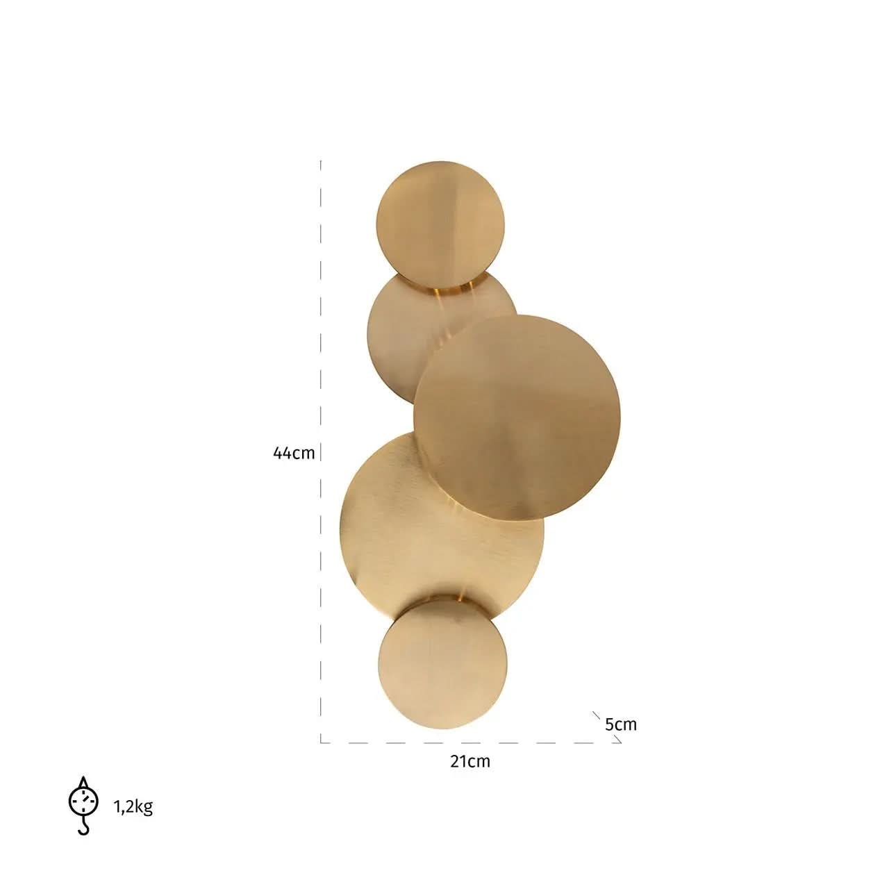 Wall lamp Collin brushed gold   Nicholas John Interiors