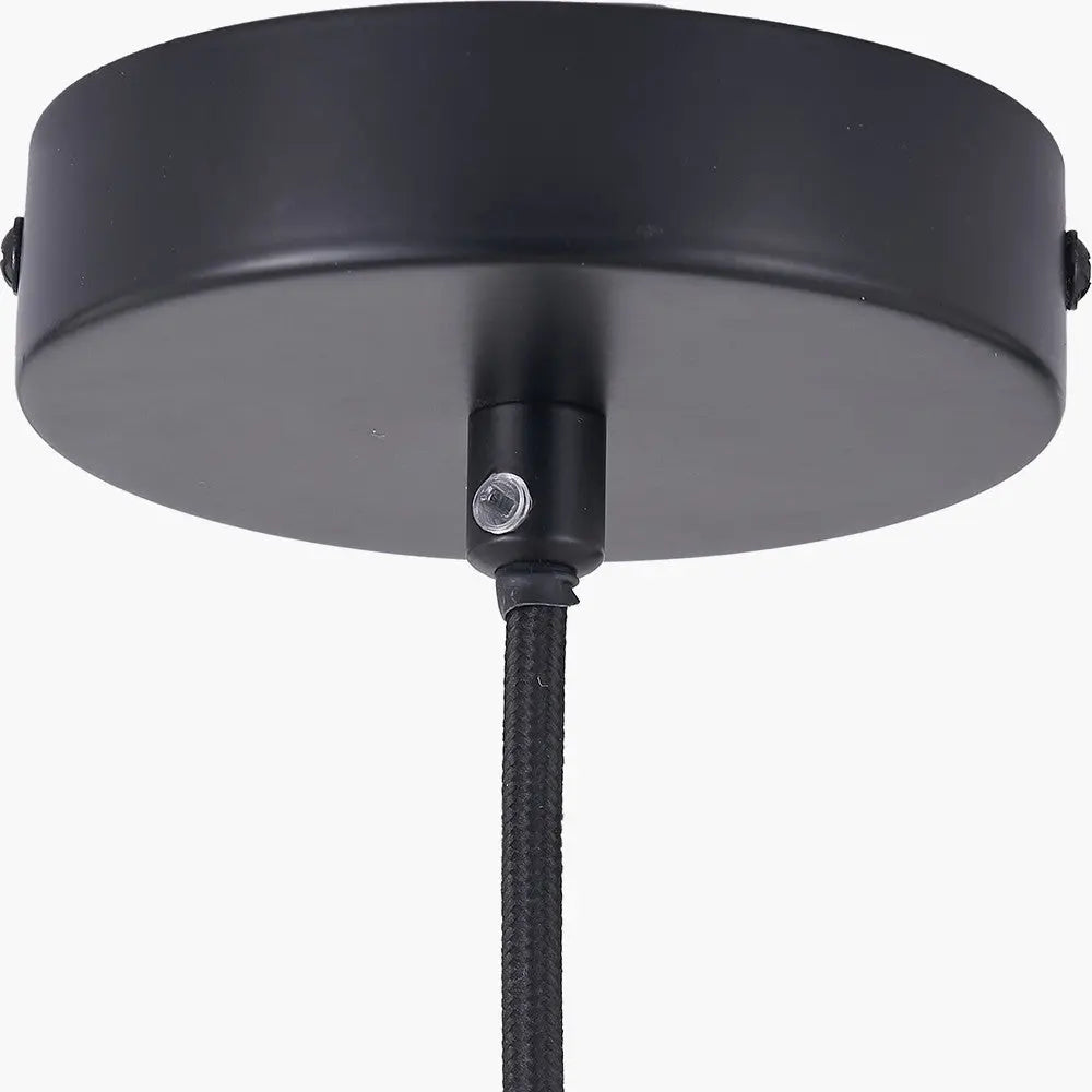 Wanda White Orb and Black Metal 5 Light Pendant  Nicholas John Interiors