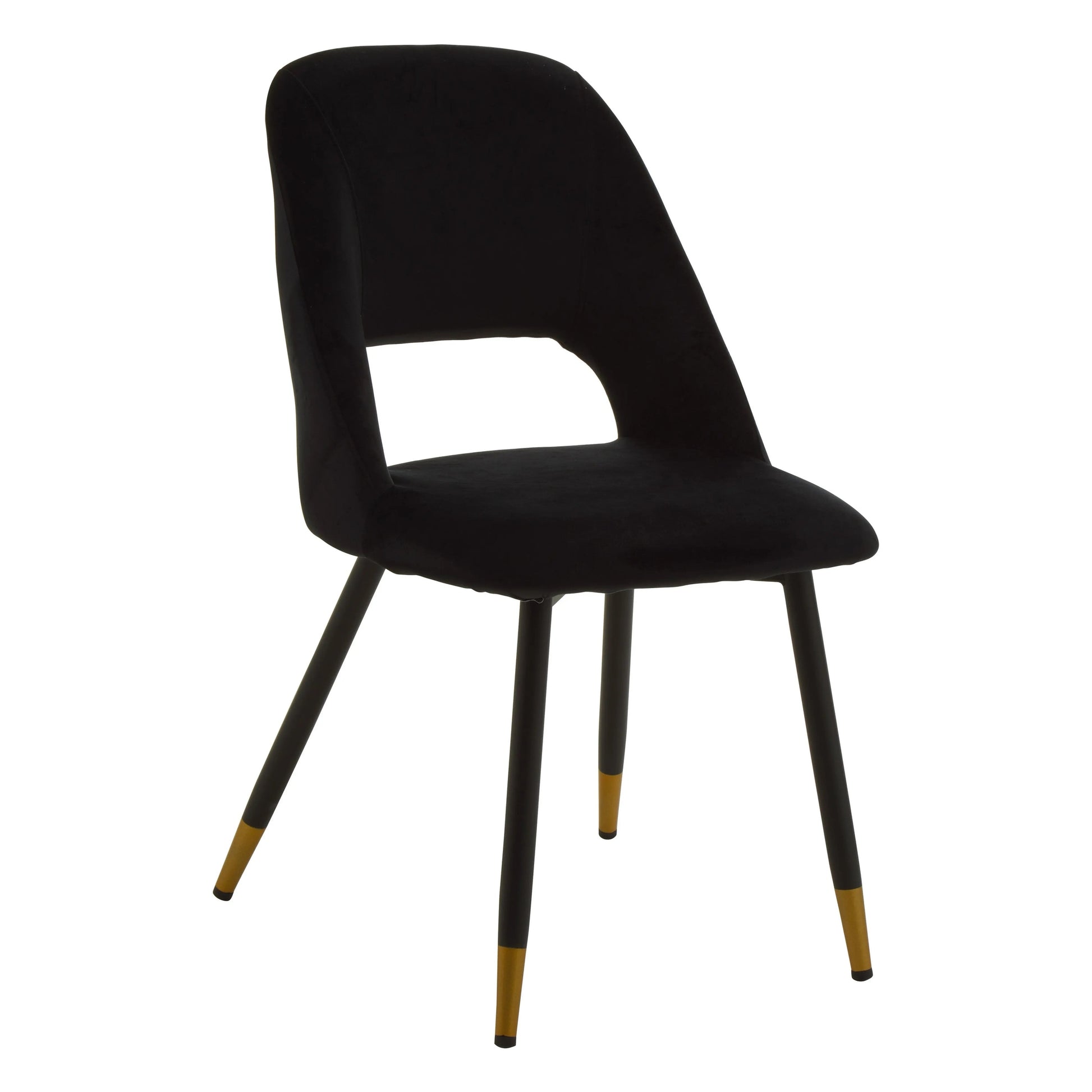 Warren Black Velvet Dining Chair