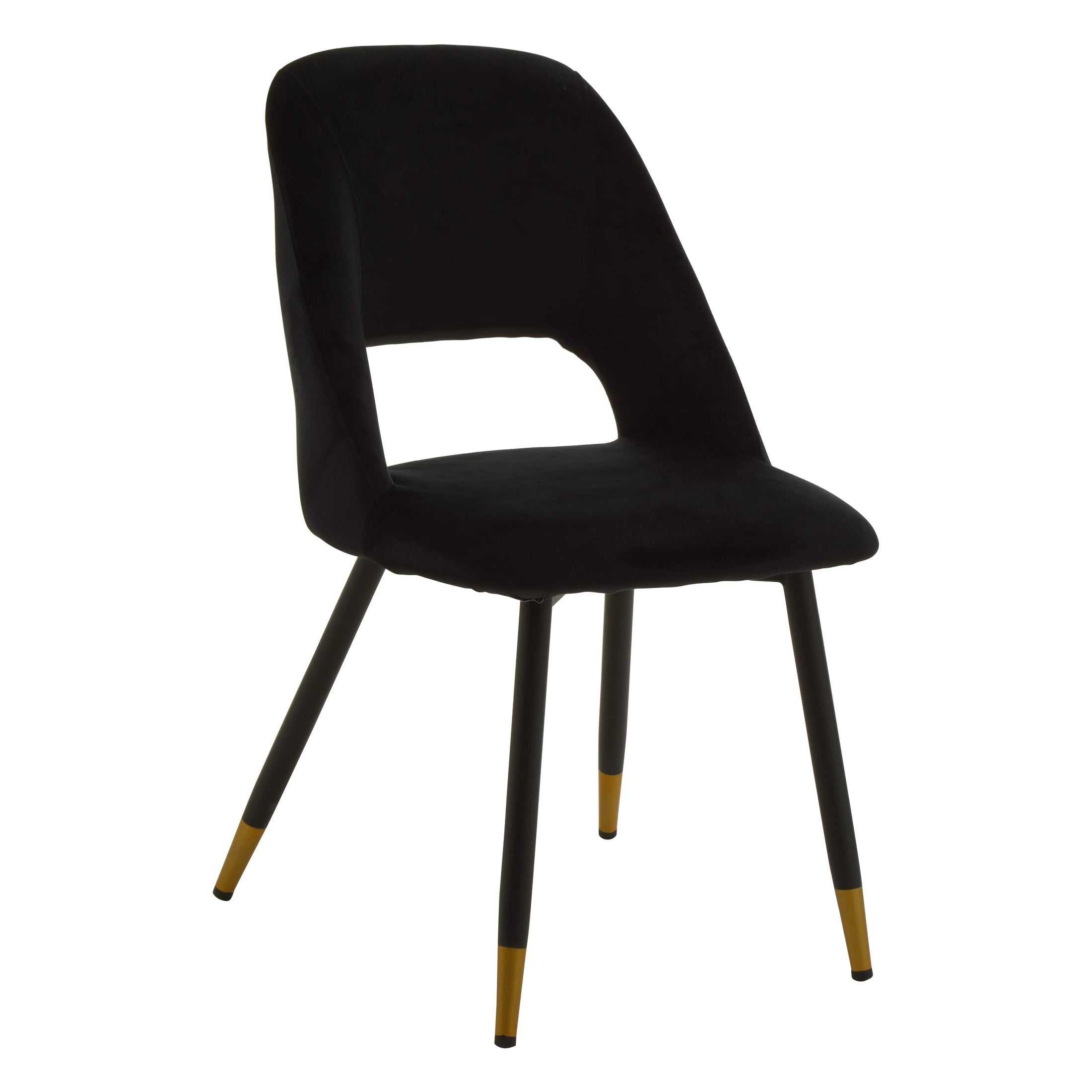 Warren Black Velvet Dining Chair