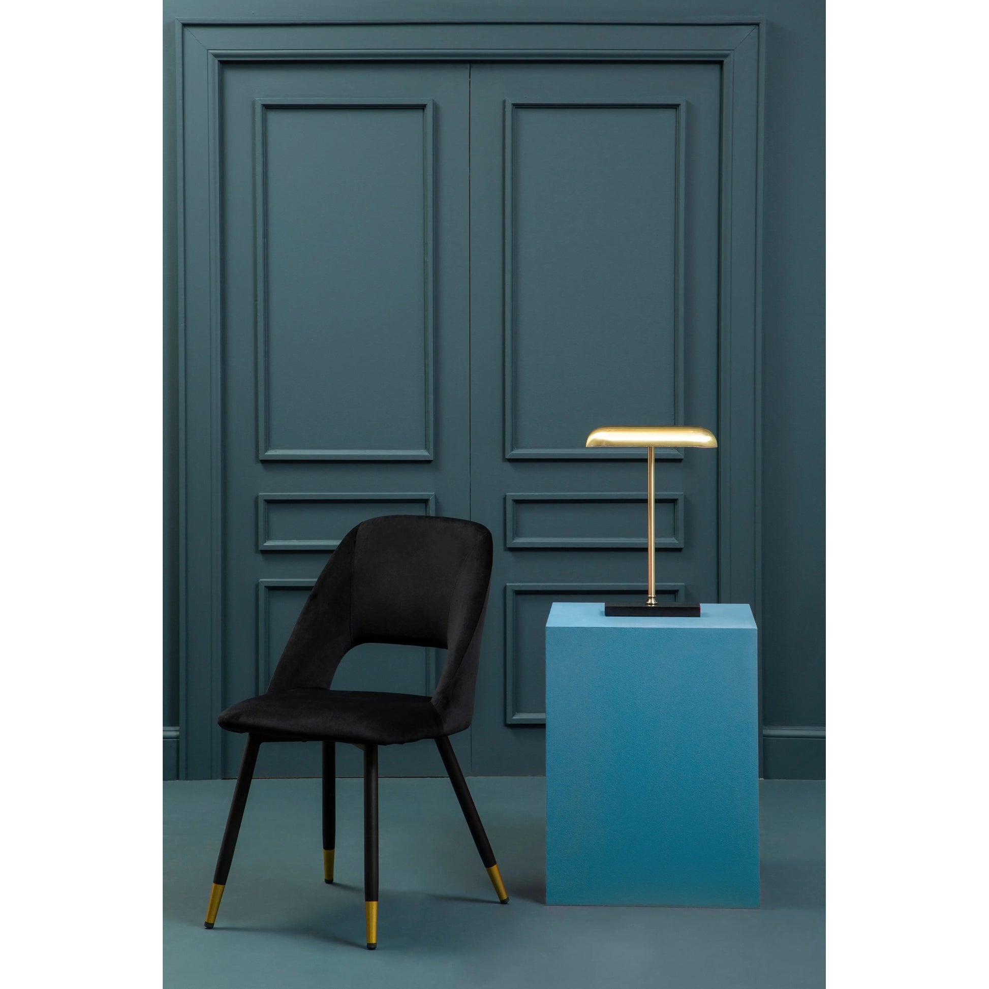 Warren Black Velvet Dining Chair
