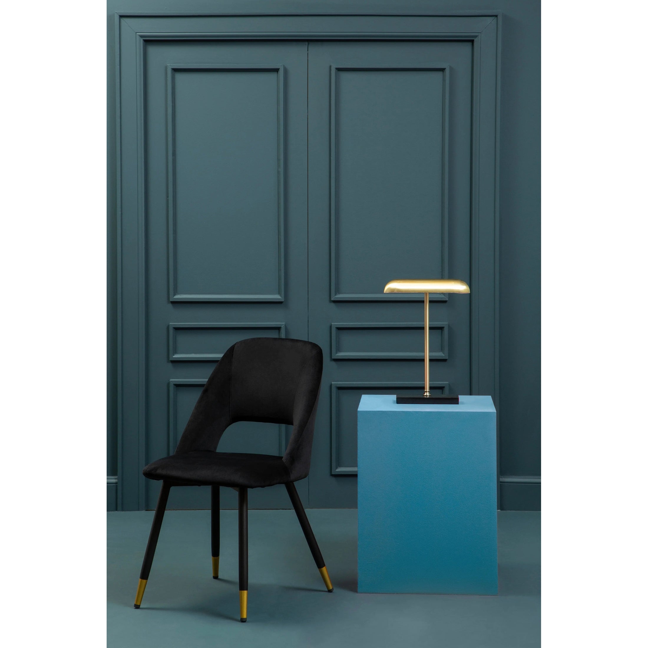 Warren Black Velvet Dining Chair