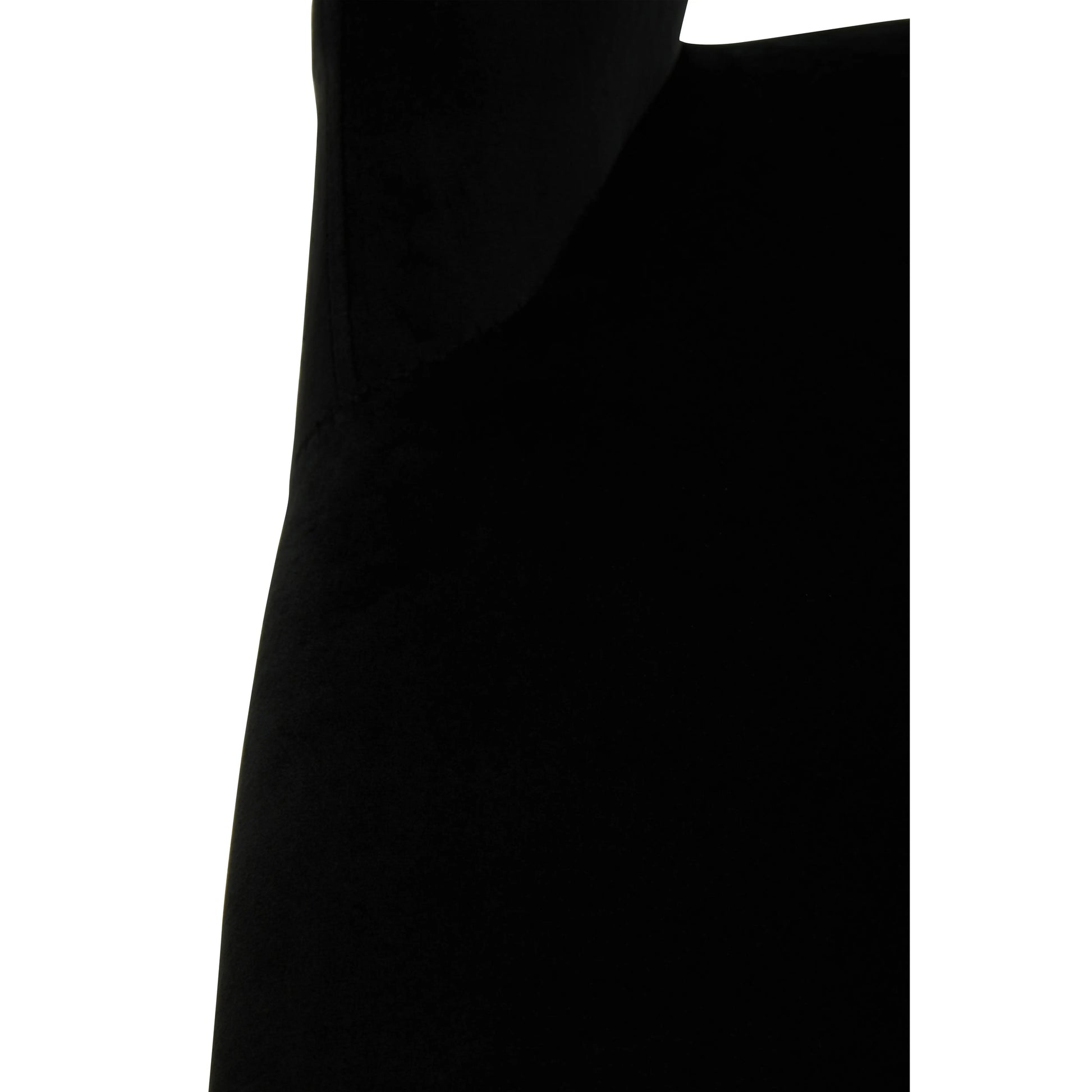 Close-up of a black fabric texture on a white background