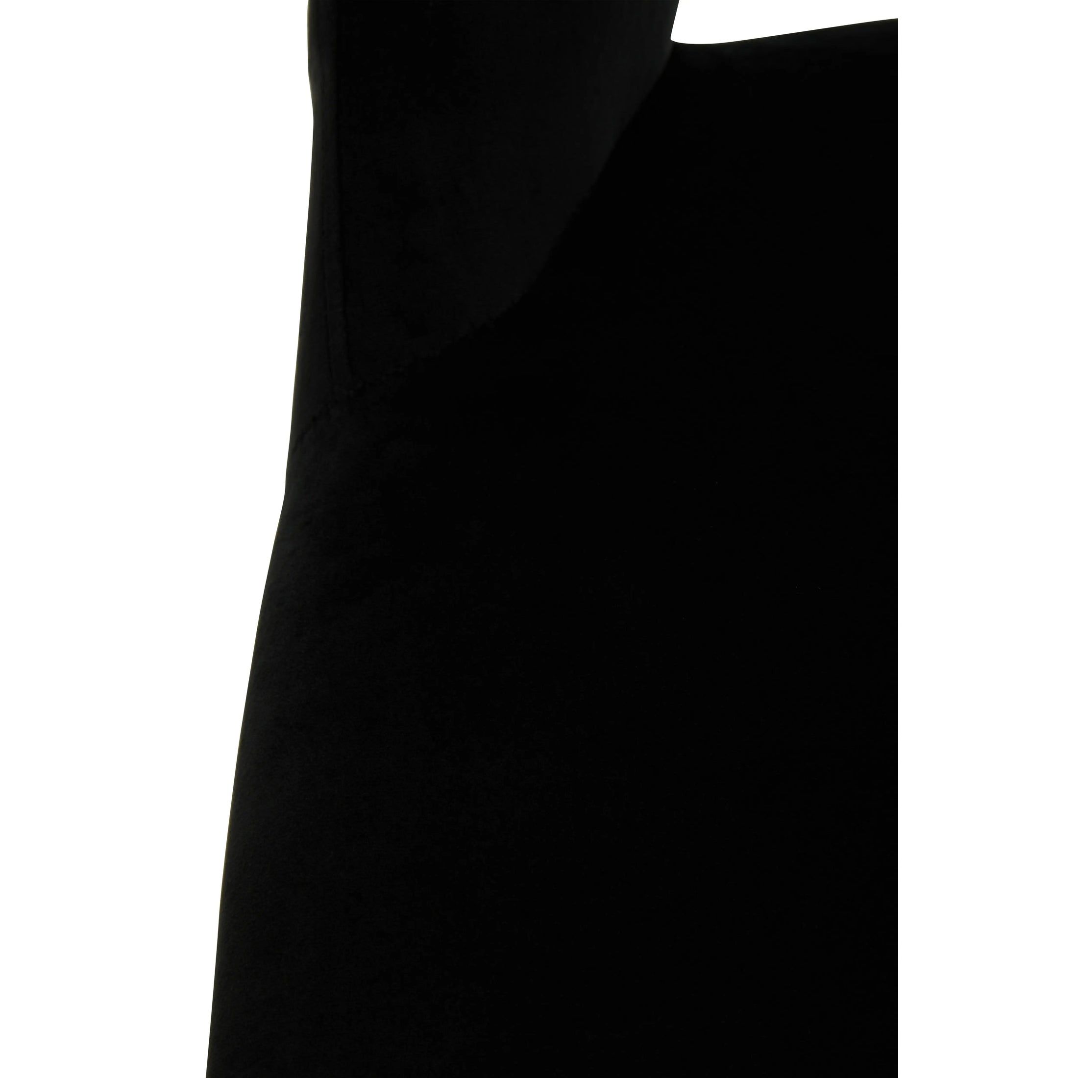 Close-up of a black fabric texture on a white background