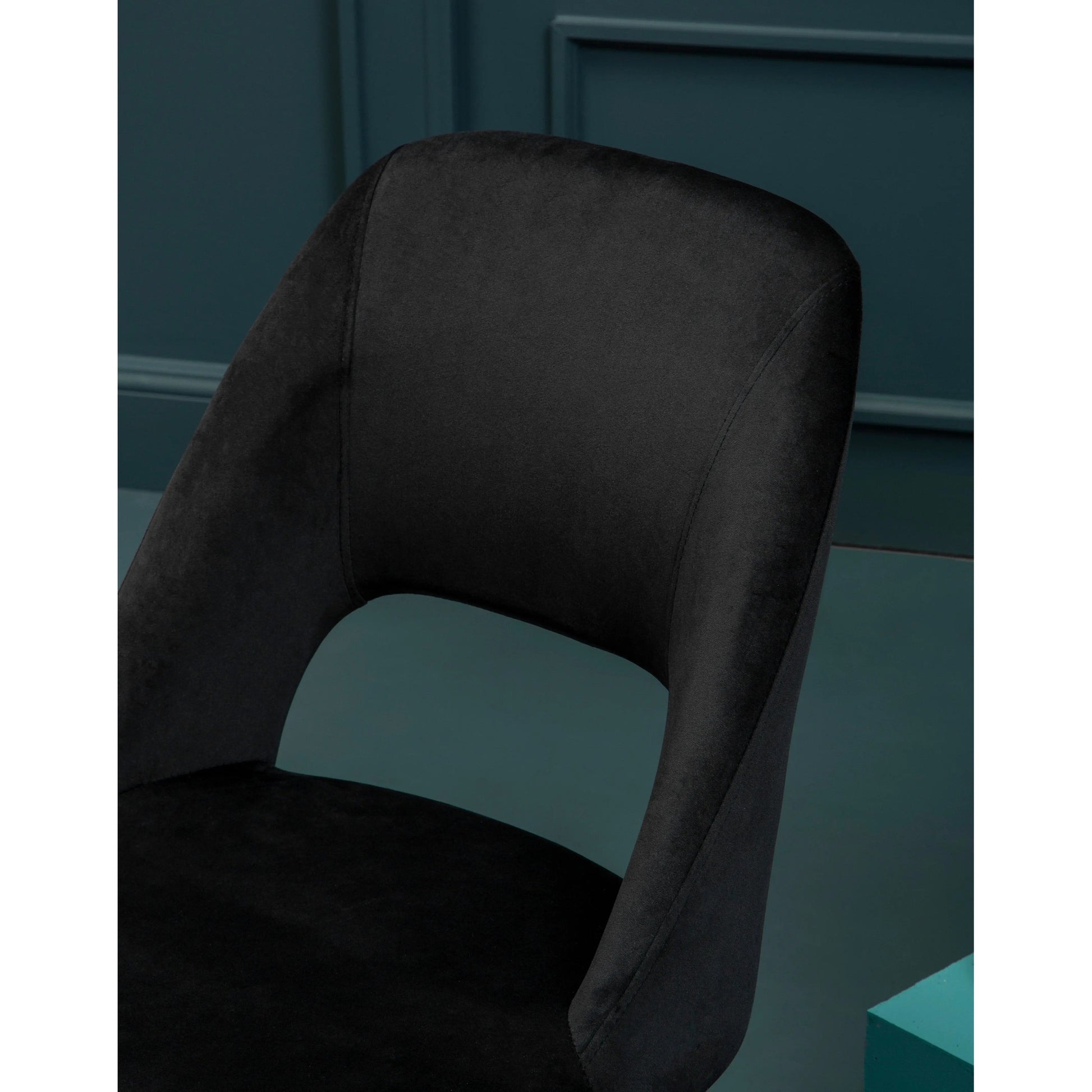 Warren Black Velvet Dining Chair