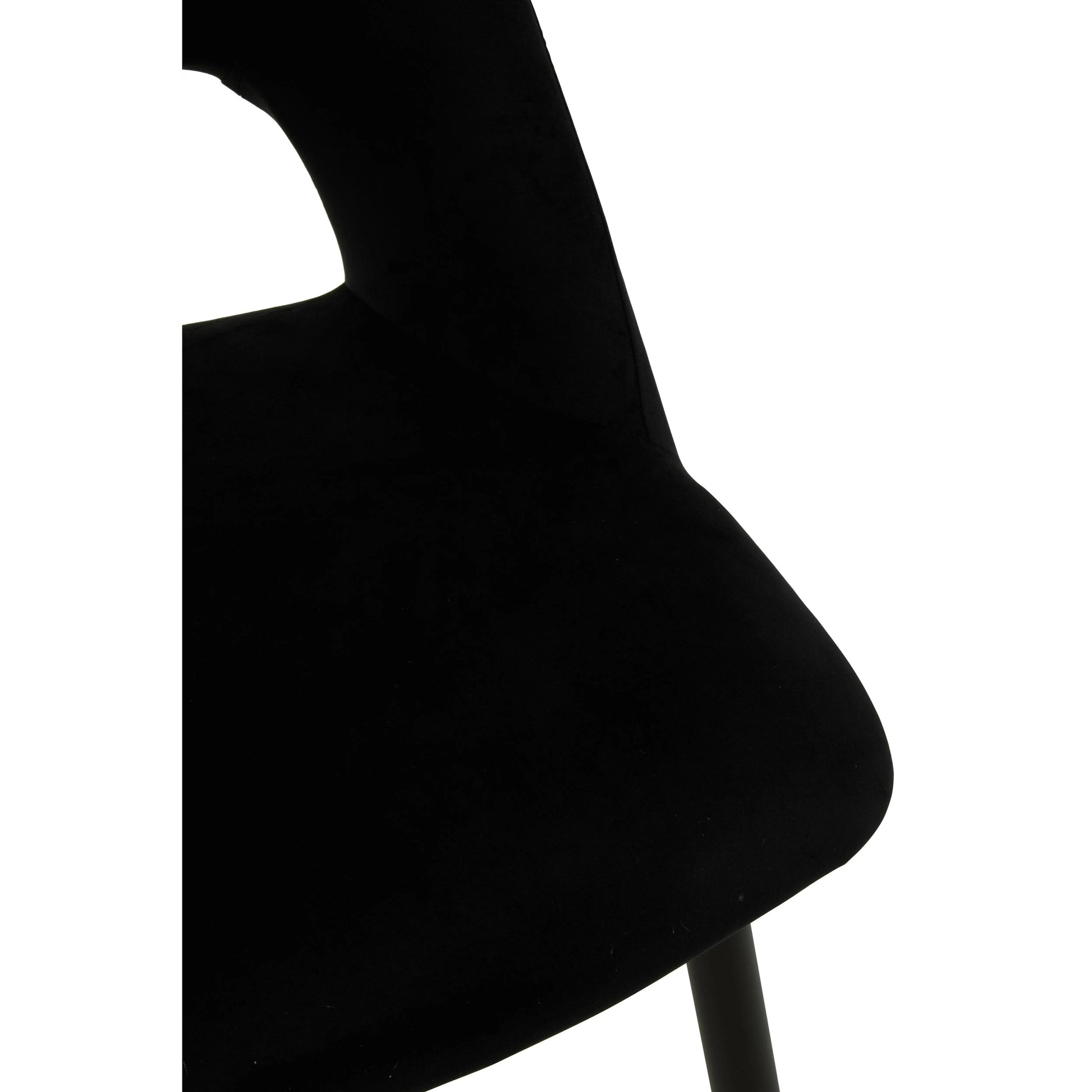 Black chair silhouette on a white background