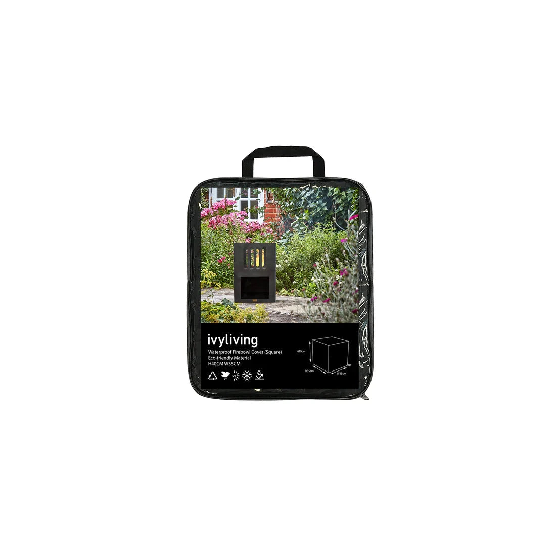 Waterproof Fire Pit Cover in Eco-friendly Material (Square)  Nicholas John Interiors