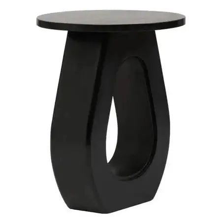 Watsa Black Finish Mango Wood Accent Table   Nicholas John Interiors
