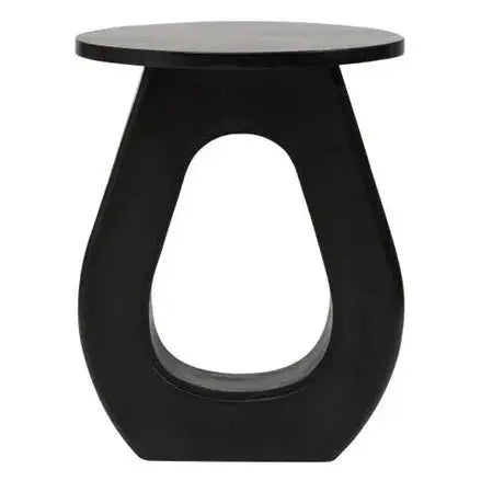 Watsa Black Finish Mango Wood Accent Table   Nicholas John Interiors